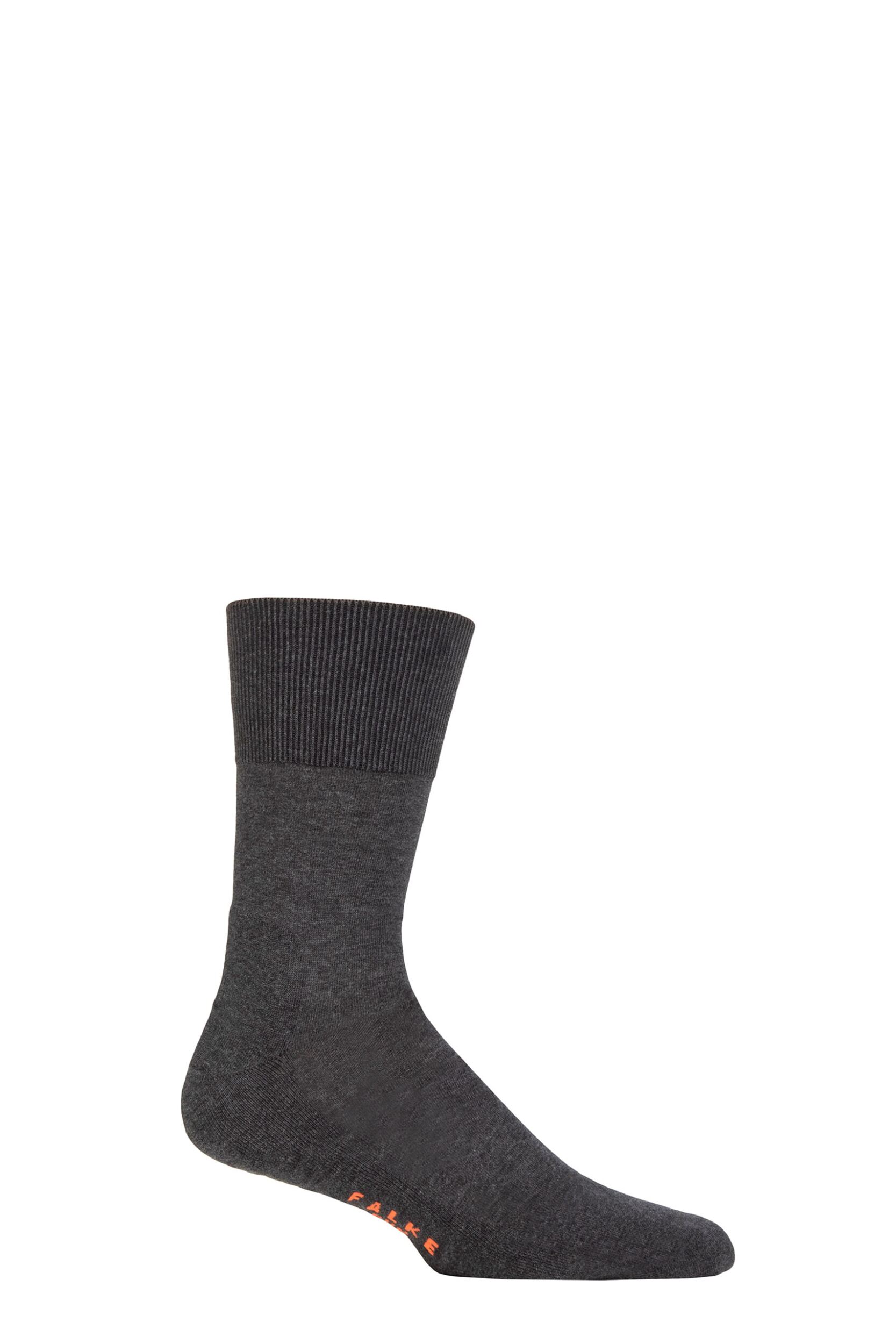 Image of Mens and Women's 1 Pair Falke Sport Spirit Run Crew Socks Dark Grey 15-16 Mens