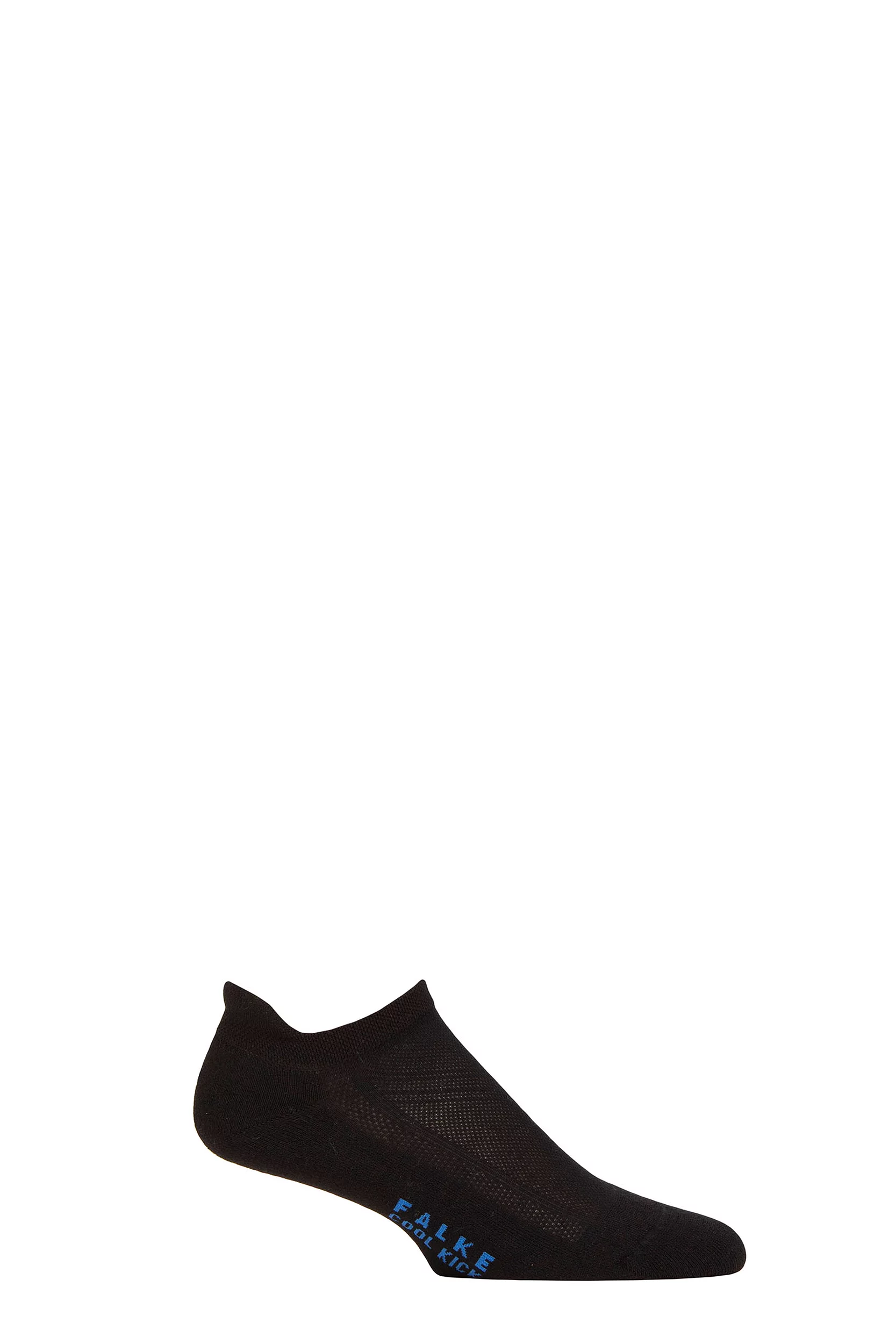 Mens and Women's 1 Pair Falke Cool Kick Trainer Socks Black 11-12.5 Unisex