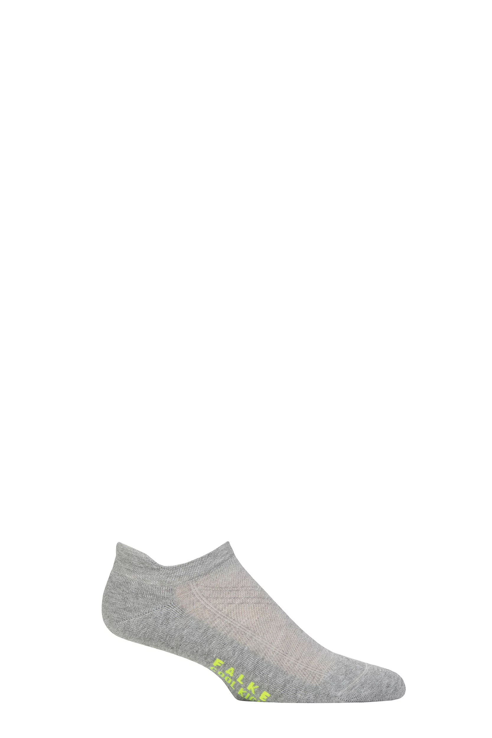 Mens and Women's 1 Pair Falke Cool Kick Trainer Socks Light Grey 9-10 Unisex
