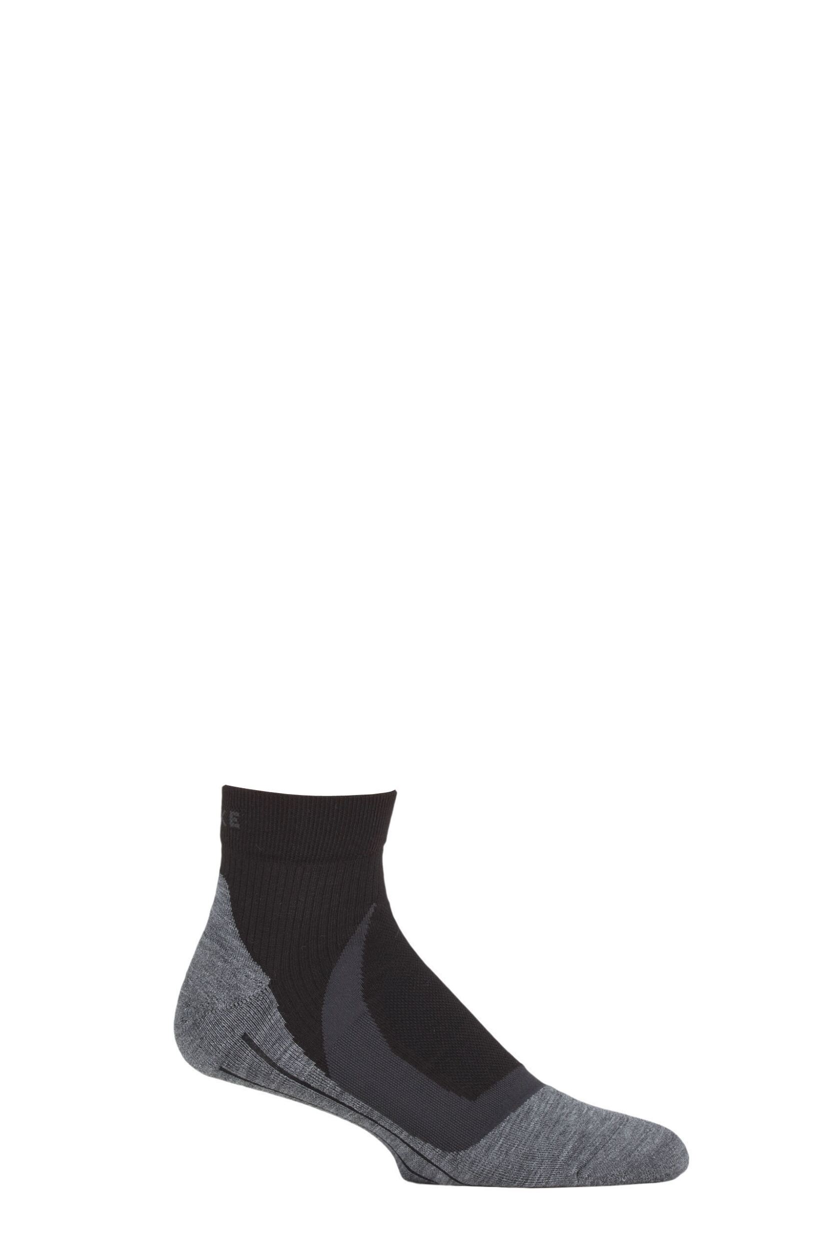 1 Pair Black RU4 Cool Short Cushioned Sports Short Socks Men's 9.5-10.5 Mens - Falke