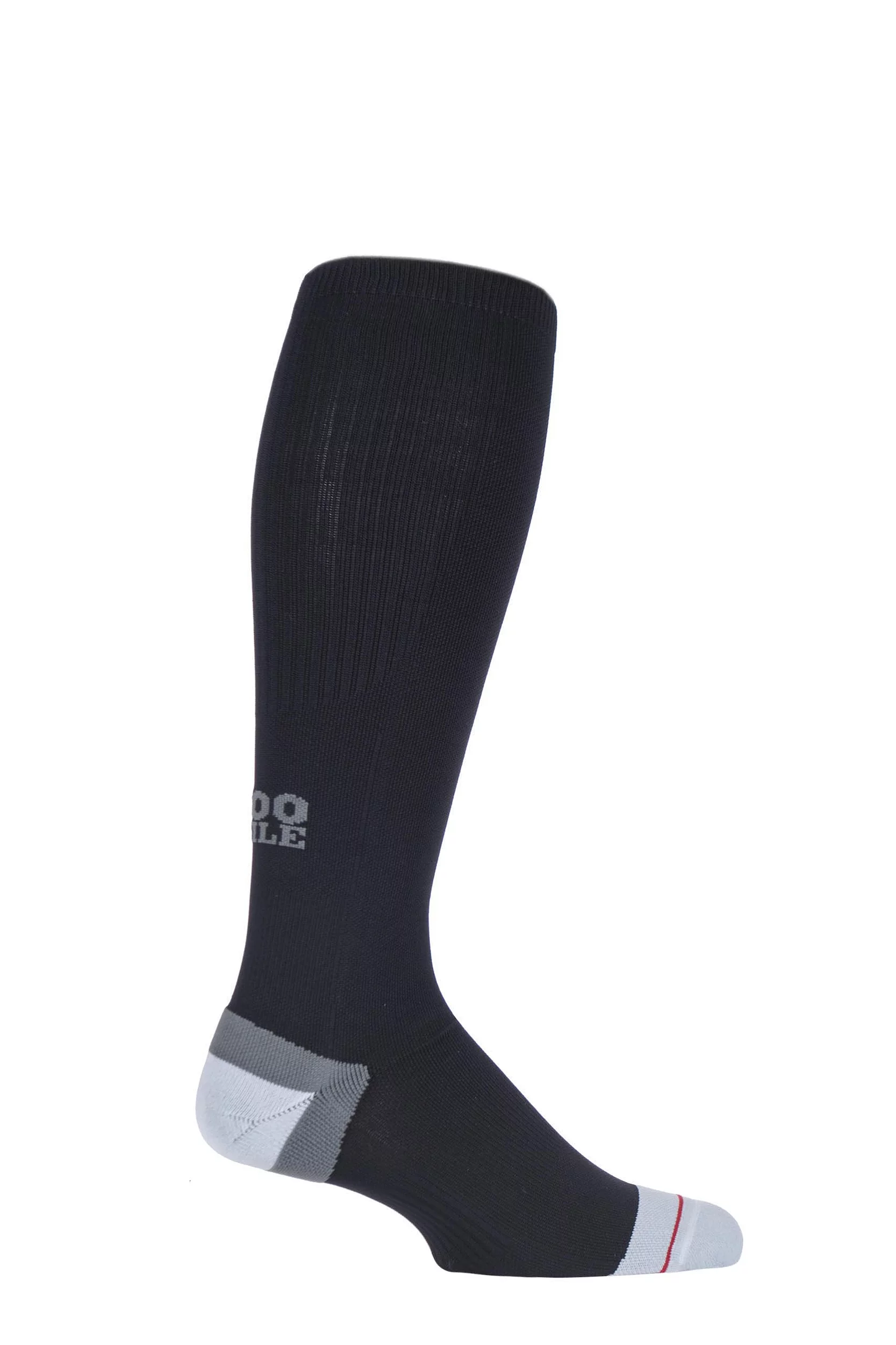 1 Pair Black / Red Compression Socks Men's 3.5-5 Mens - 1000 Mile