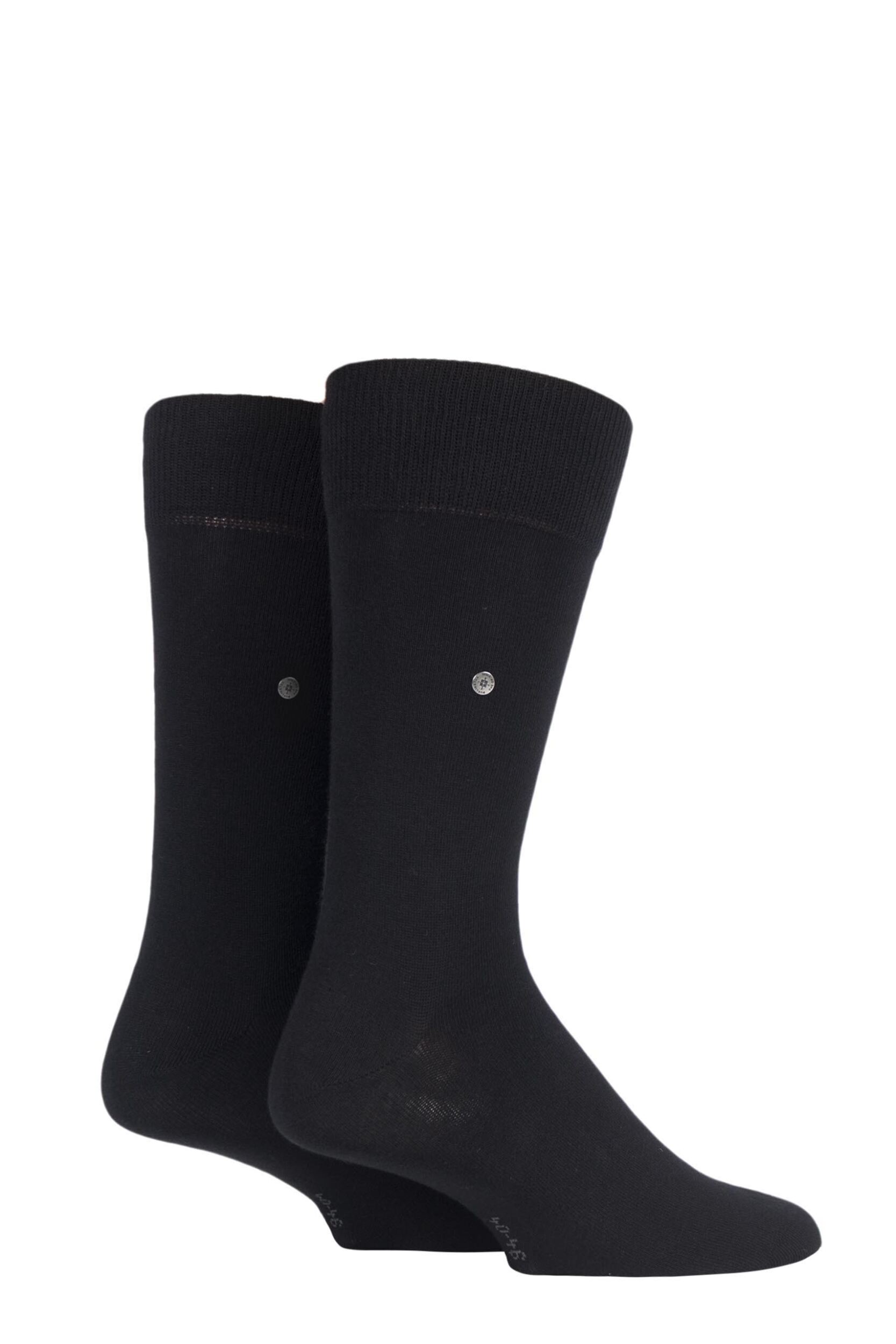 Image of 2 Pair Black Everyday Cotton Socks Mens6.5-11 Mens - Burlington