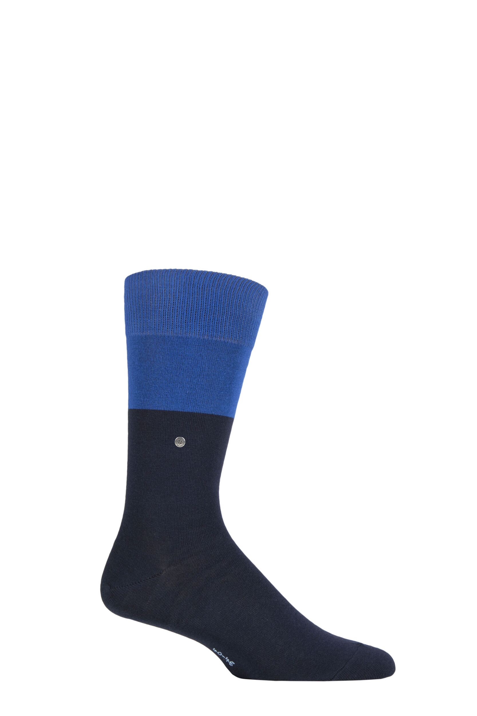 Mens 1 Pair Burlington Organic Cotton Block Socks Navy 6.5-11 Mens