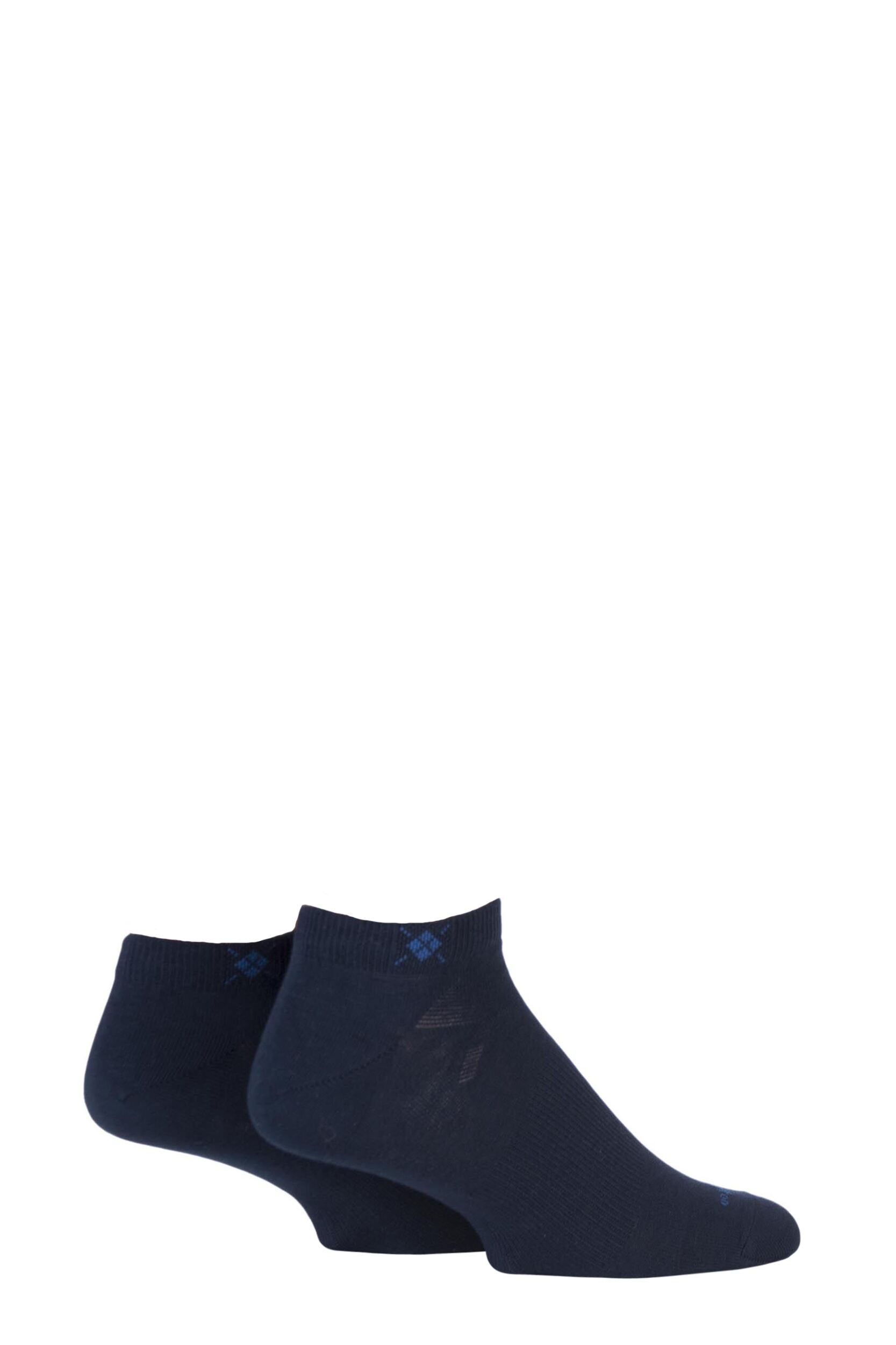 2 Pair Marine Everyday Cotton Trainer Socks Men's 6.5-11 Mens - Burlington