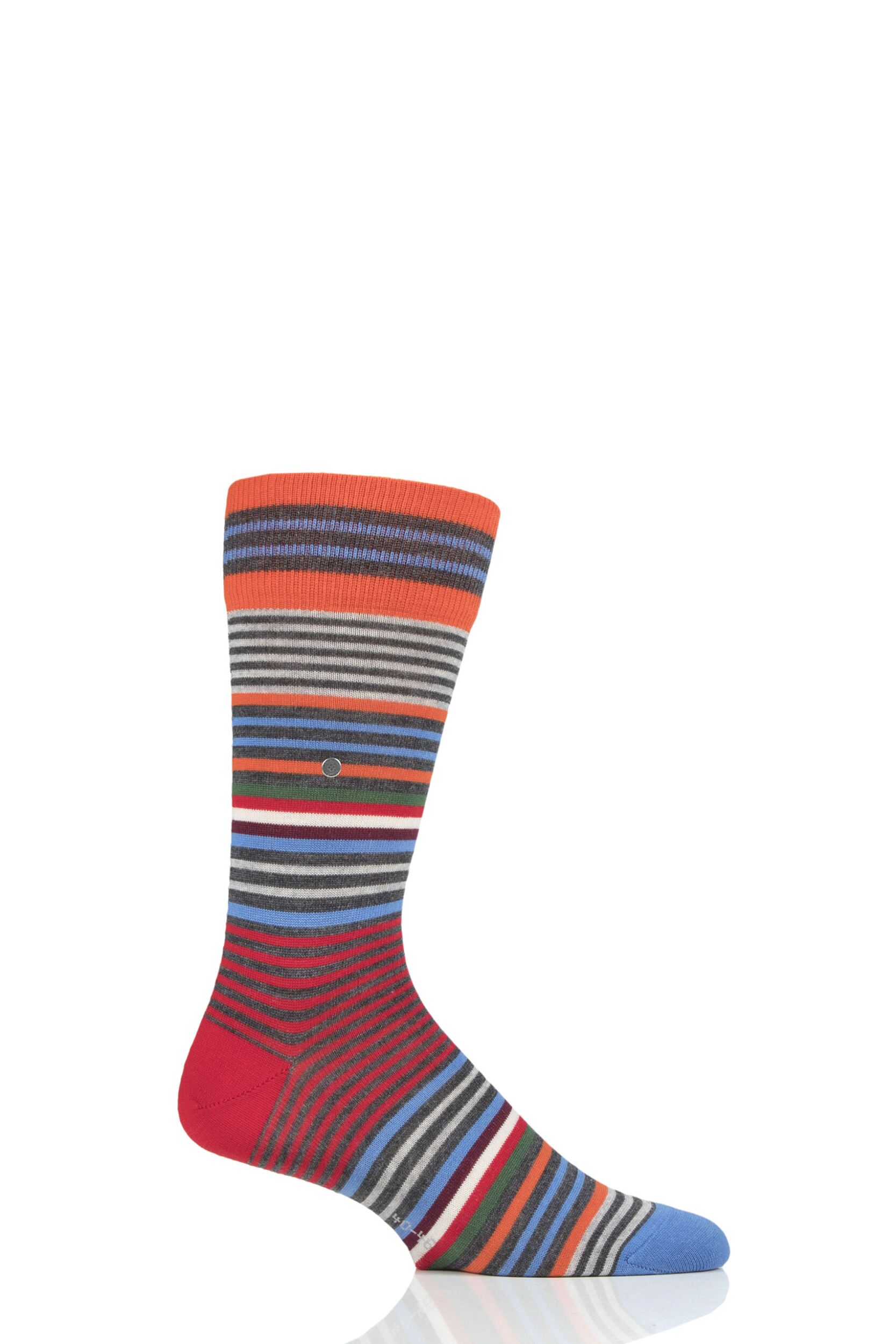 Burlington Socks Stripe Socks | Blue Multi | 21057-3180   Blue