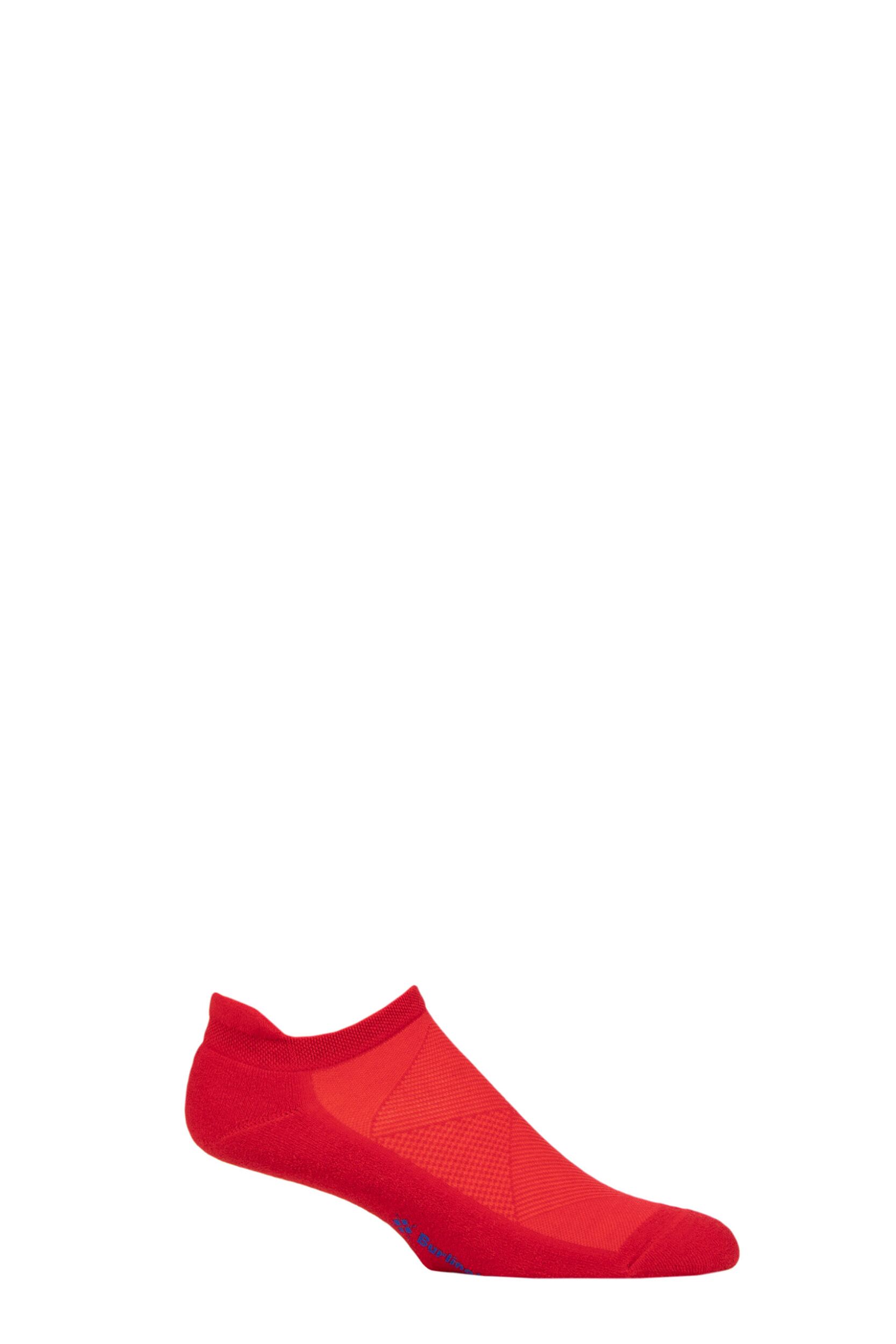 Mens 1 Pair Burlington Athleisure Trainer Socks Red 5.5-8 Mens