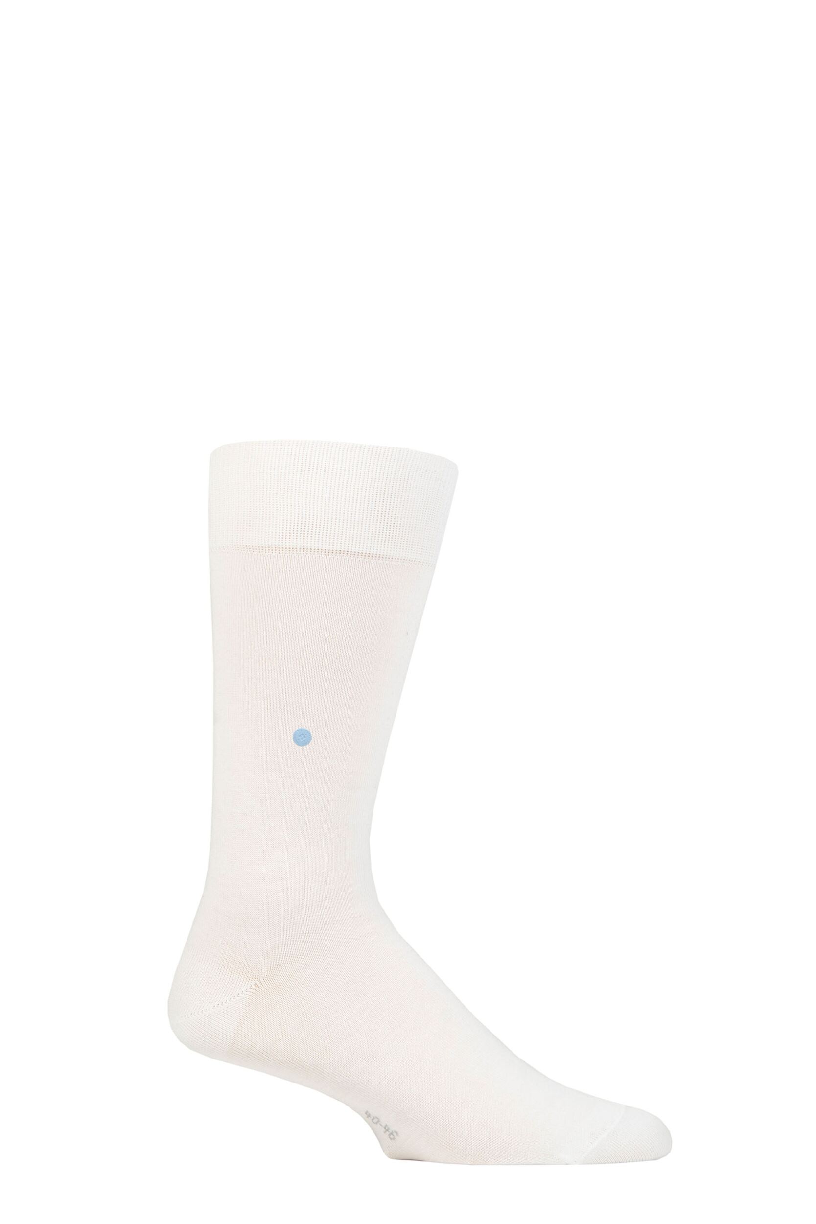 Mens 1 Pair Burlington Lord Plain Cotton Socks White 6.5-11 Mens