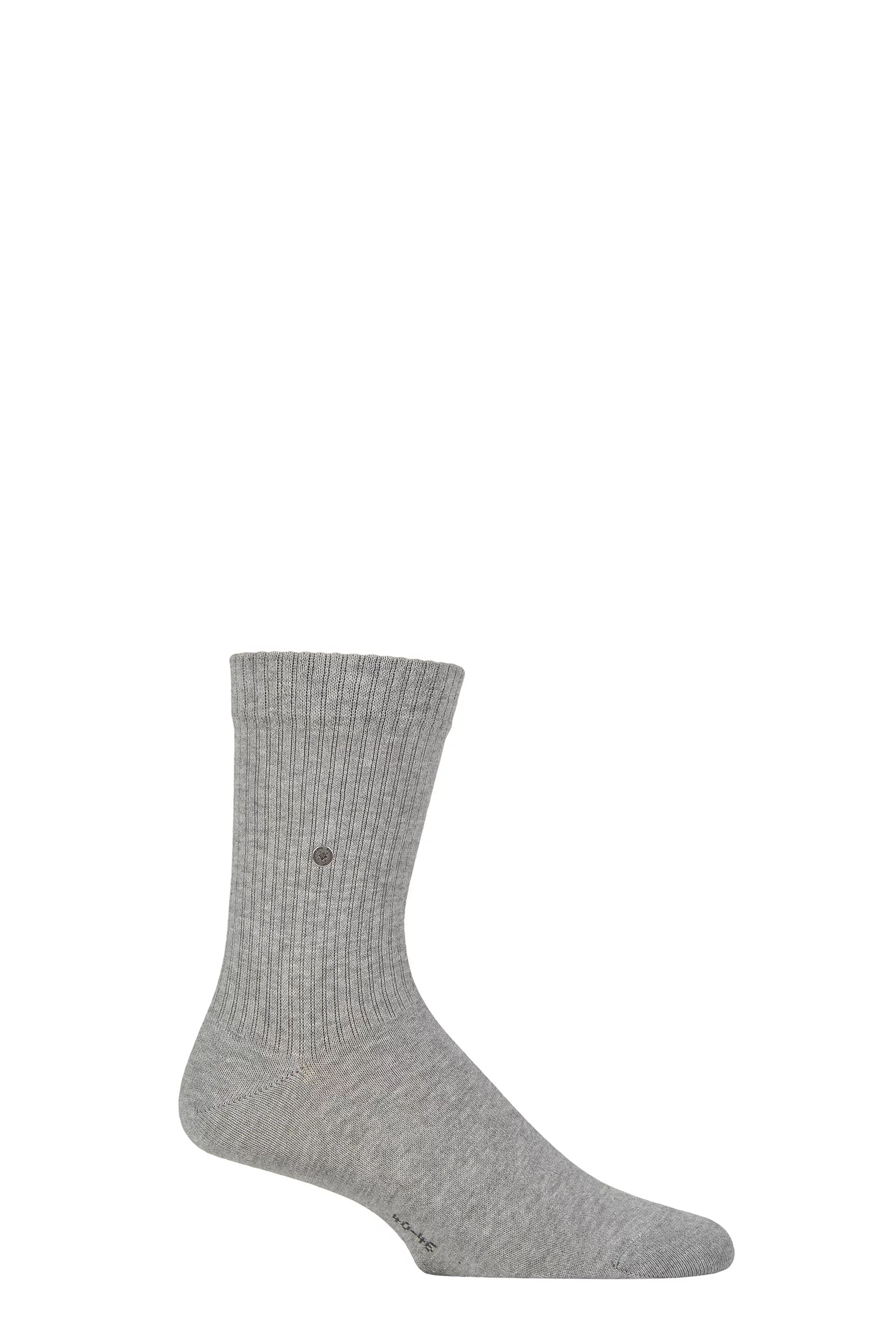 Mens 1 Pair Burlington Bond Street Cotton Ribbed Sports Socks Heather 6.5-11 Mens
