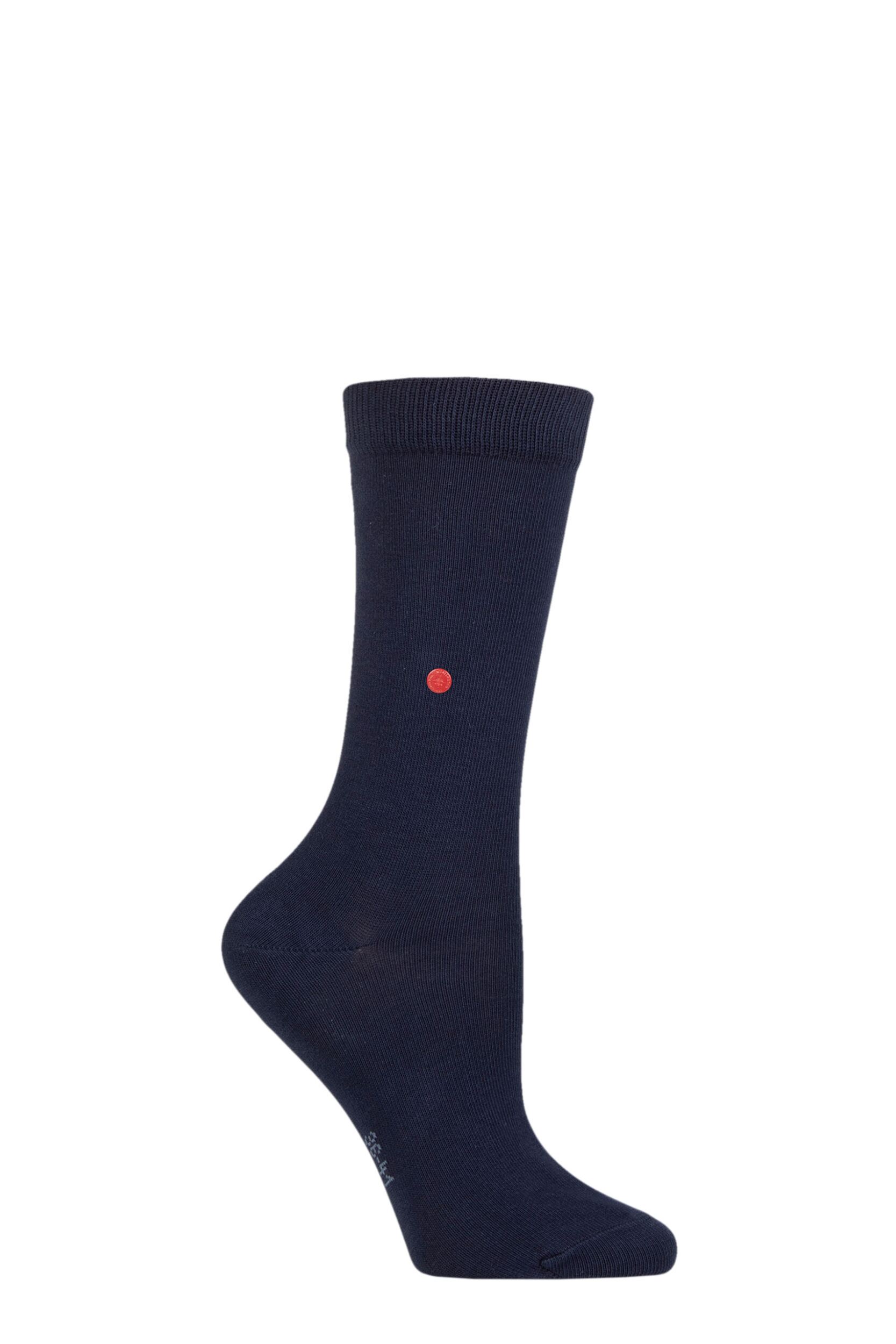 1 Pair Marine Lady Plain Cotton Socks Ladies 2.5-6 Ladies - Burlington