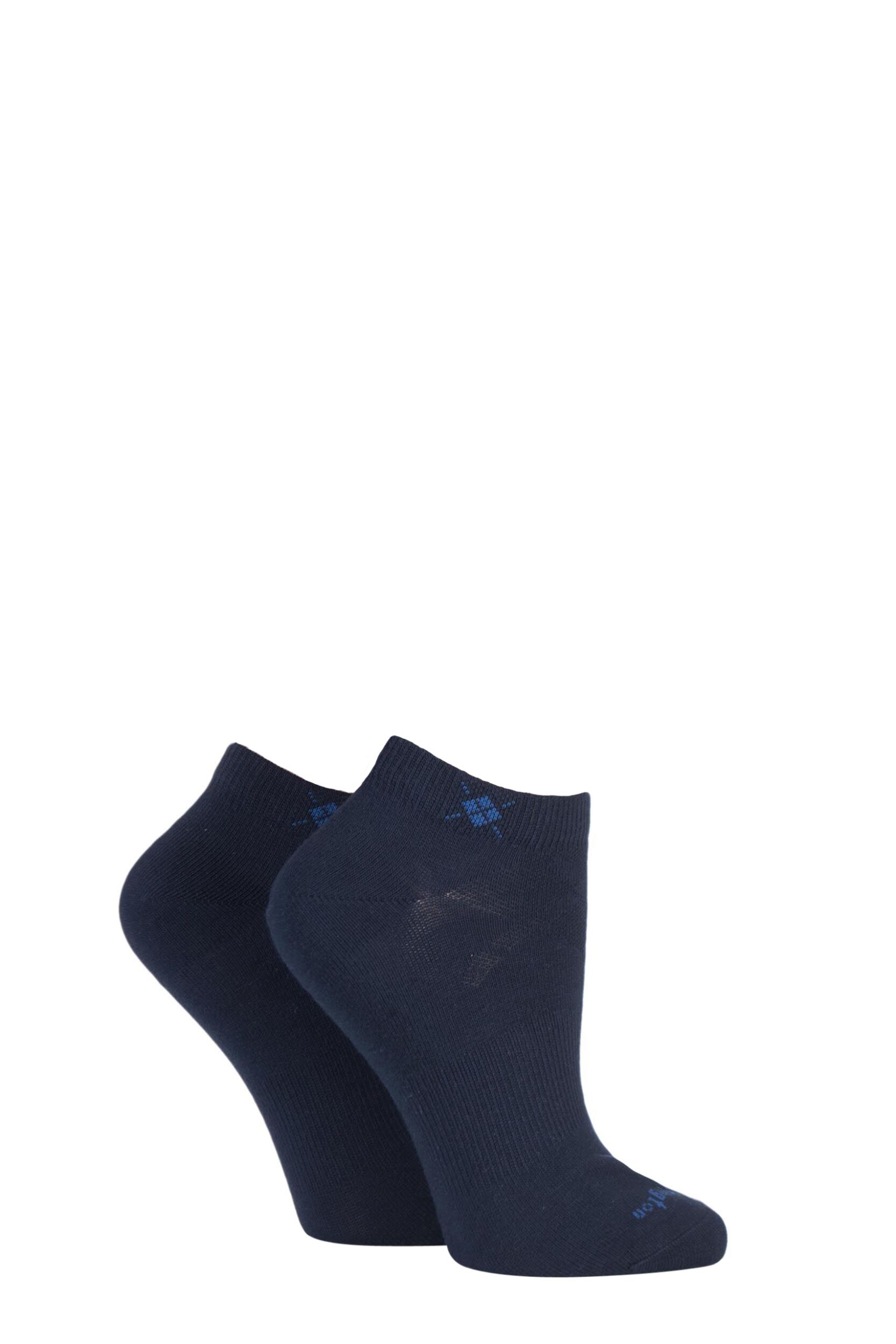 2 Pair Marine Everyday Cotton Trainer Socks Ladies 3.5-7 Ladies - Burlington