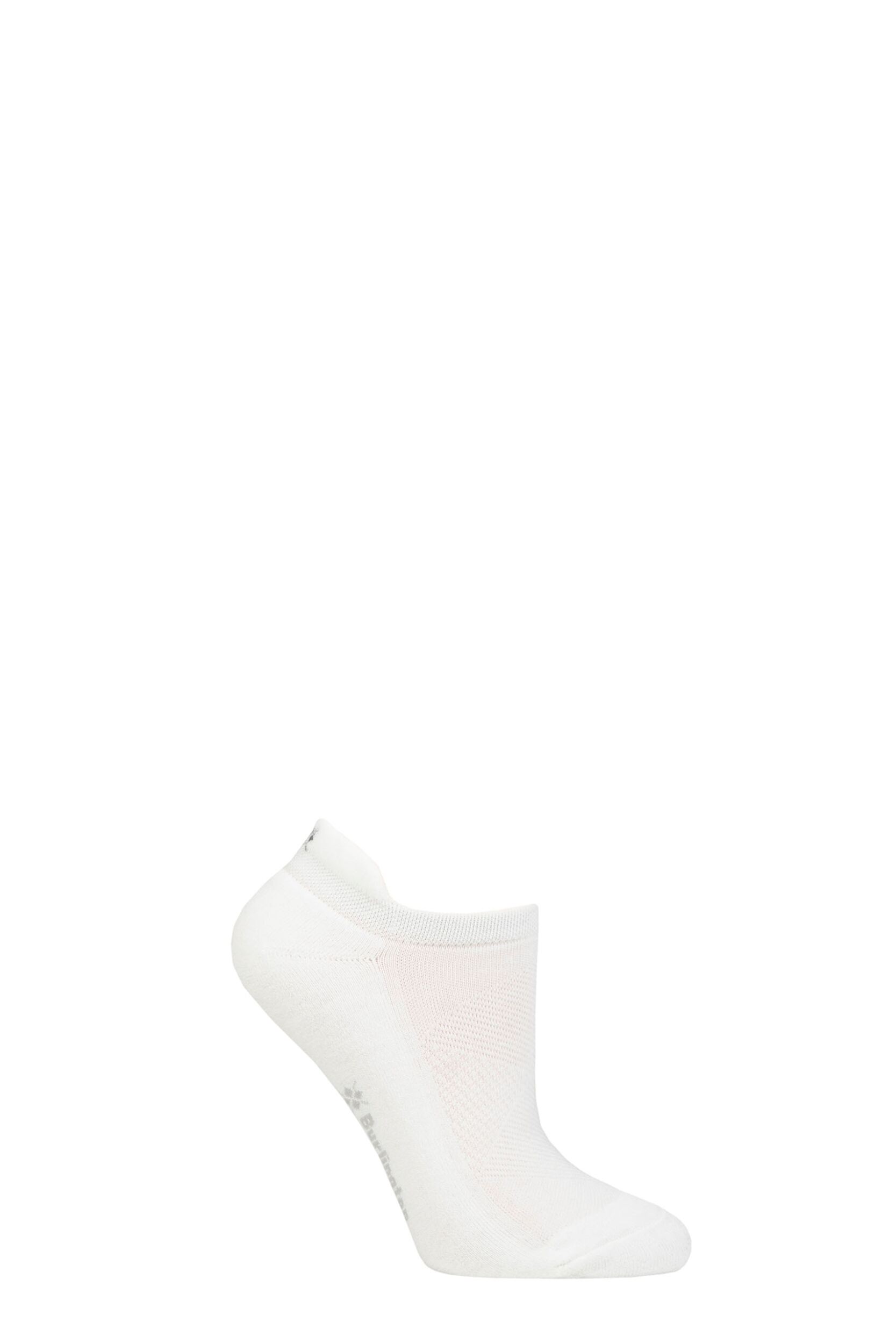 Women's 1 Pair Burlington Athleisure Trainer Socks White 5.5-8 Ladies