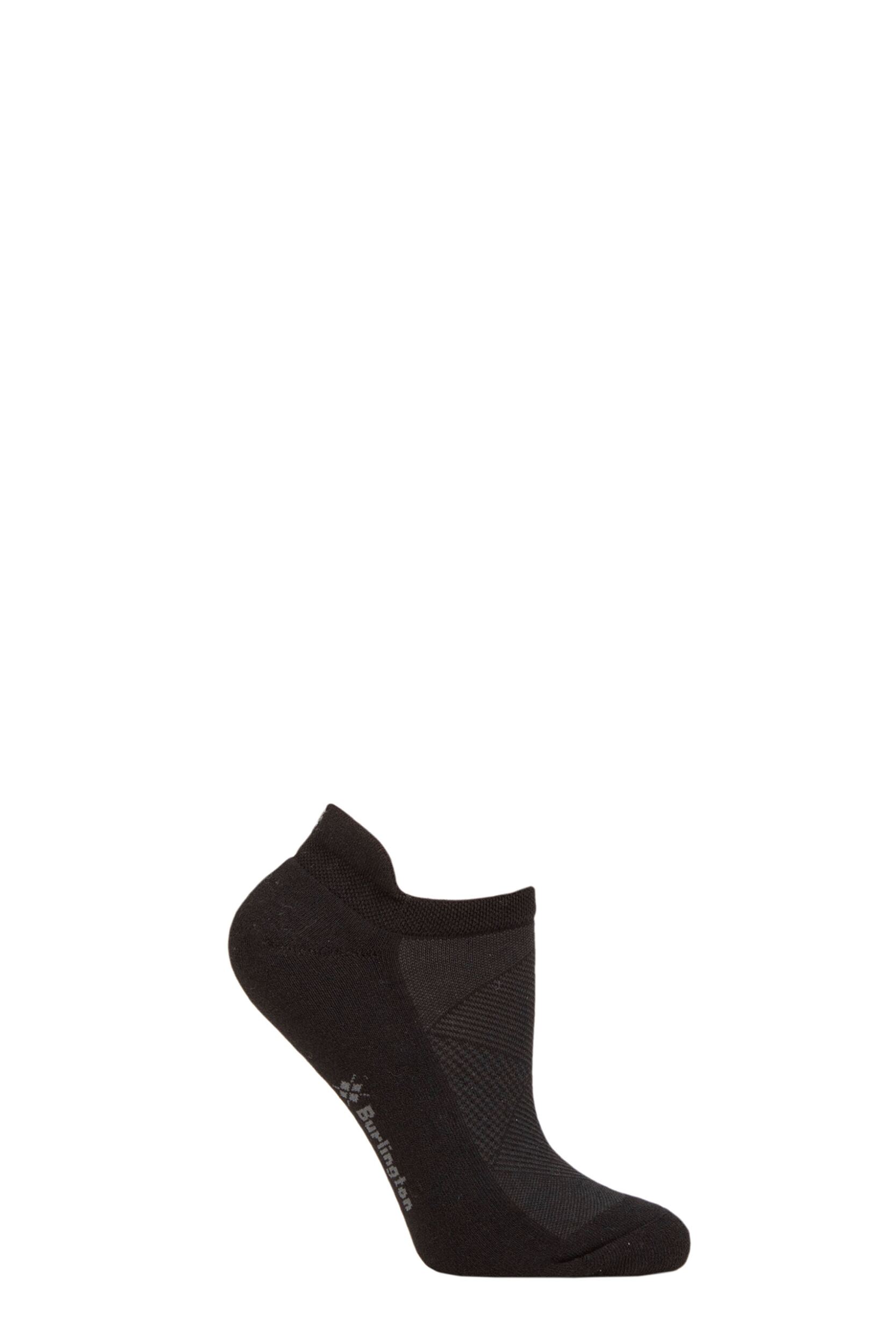 Women's 1 Pair Burlington Athleisure Trainer Socks Black 5.5-8 Ladies
