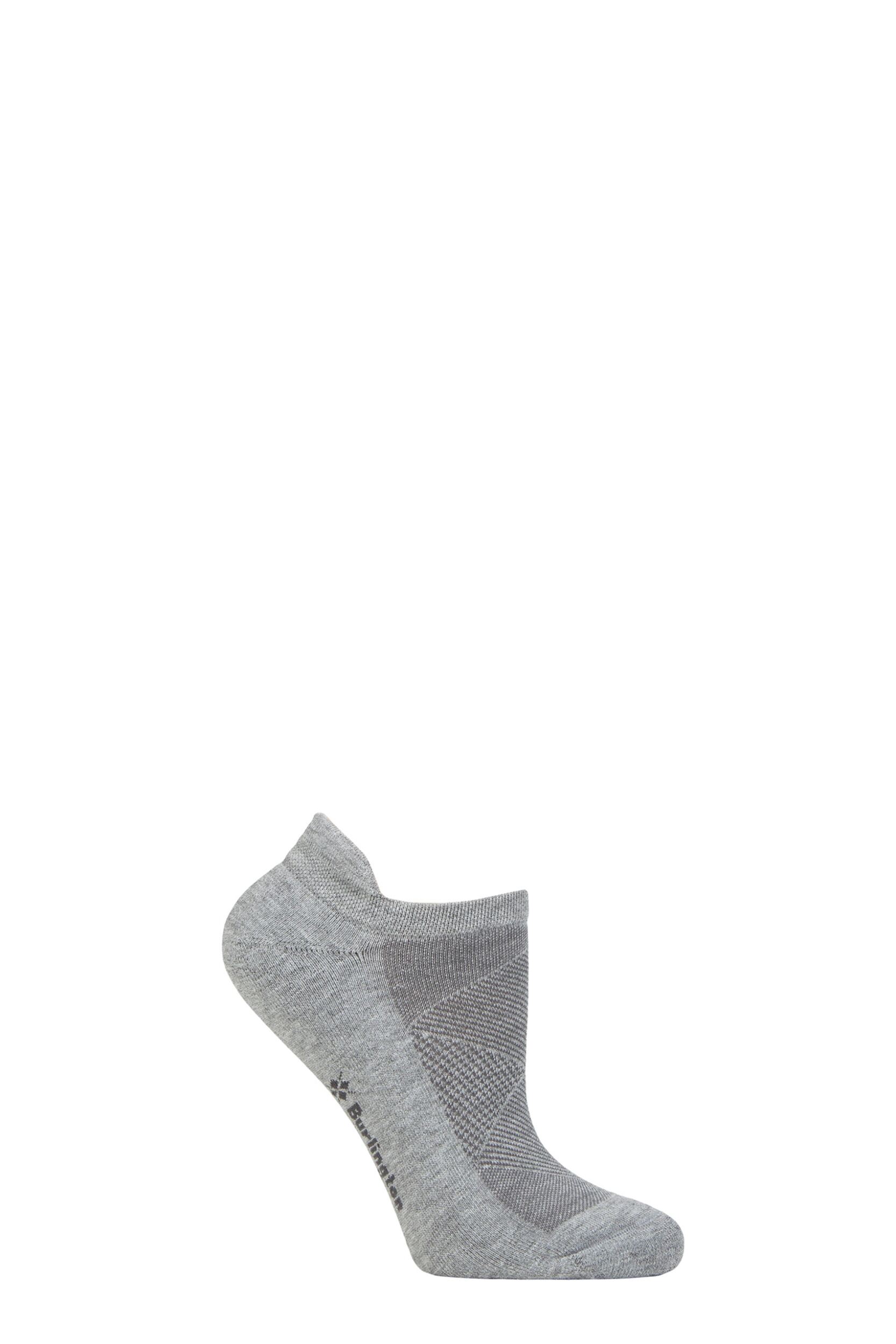 Image of Women's 1 Pair Burlington Athleisure Trainer Socks Light Grey Melange 39-42