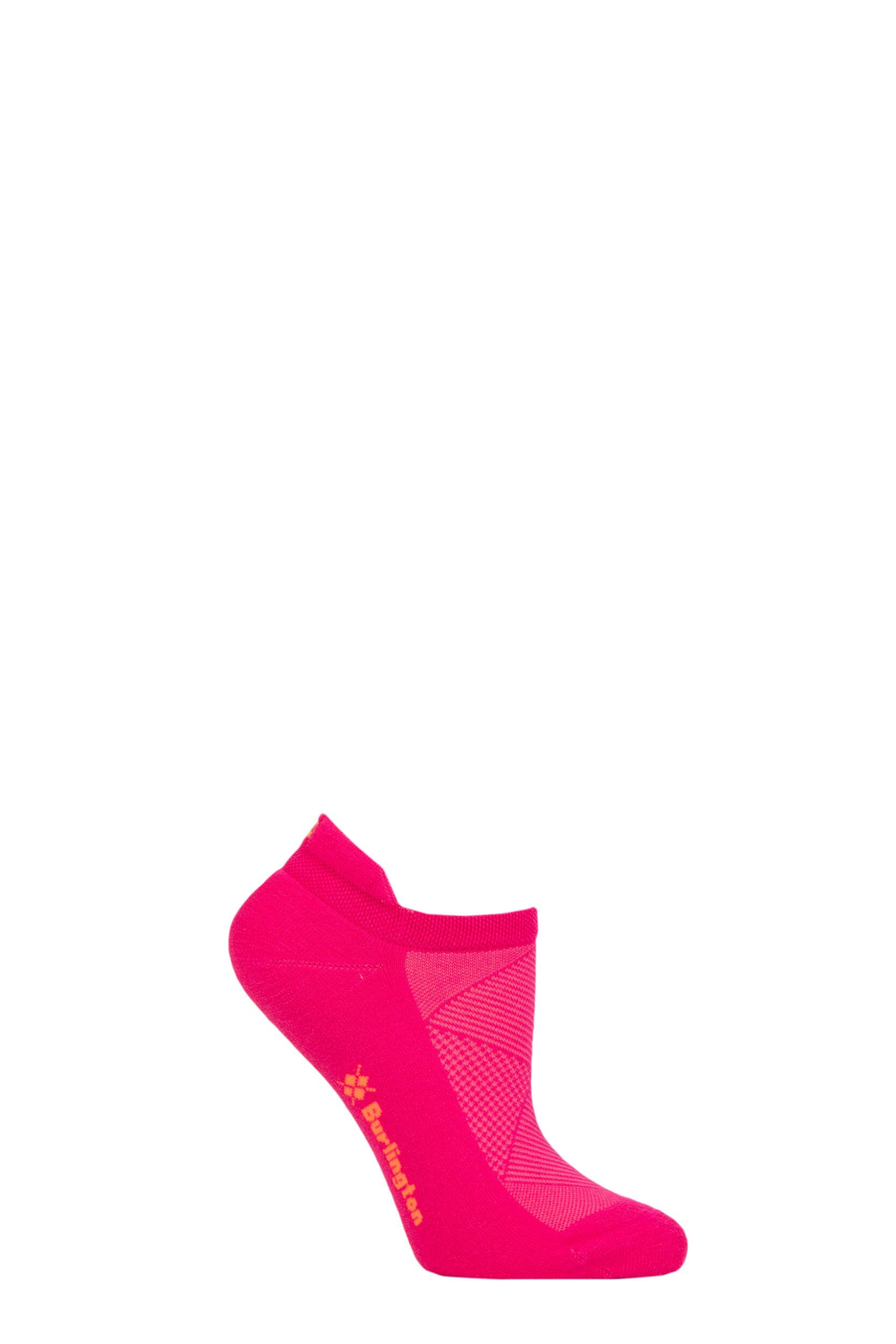 Women's 1 Pair Burlington Athleisure Trainer Socks Pink 2.5-5 Ladies