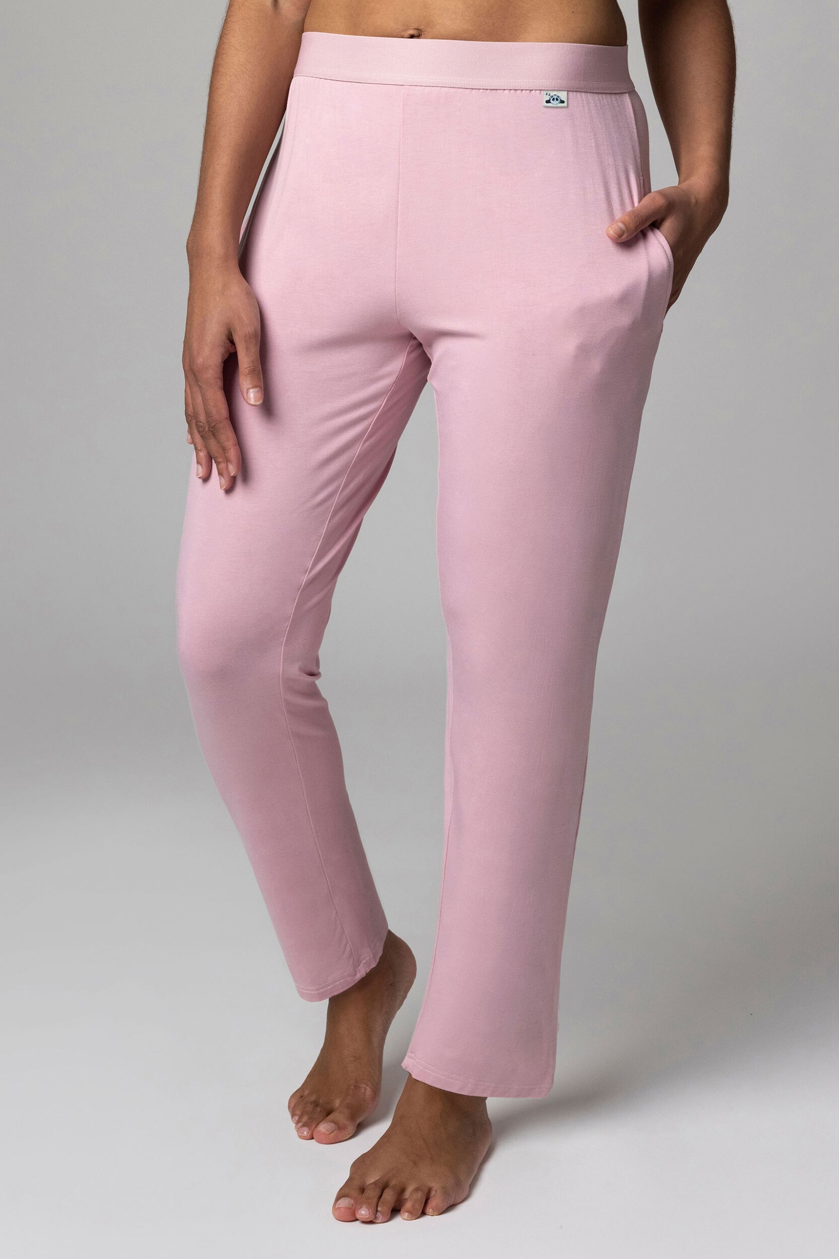 Women's 1 Pack Lazy Panda Bamboo Loungewear Selection Classic Bottoms Pale Pink Classic Bottoms 12 Ladies
