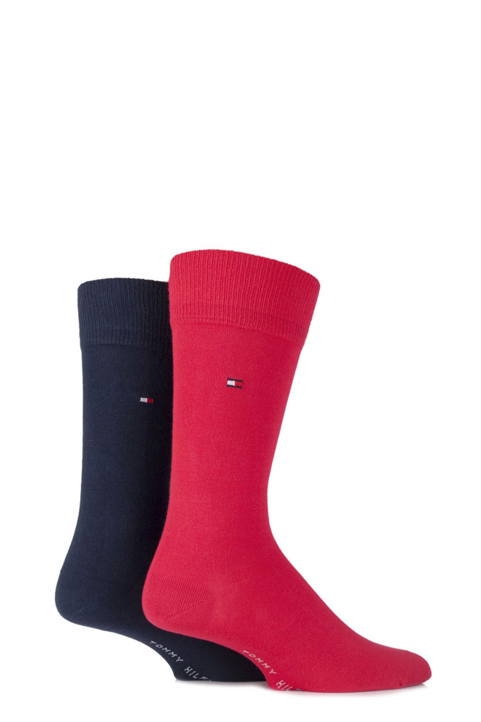 Mens 2 Pair Tommy Hilfiger Classic Plain Cotton Socks | eBay