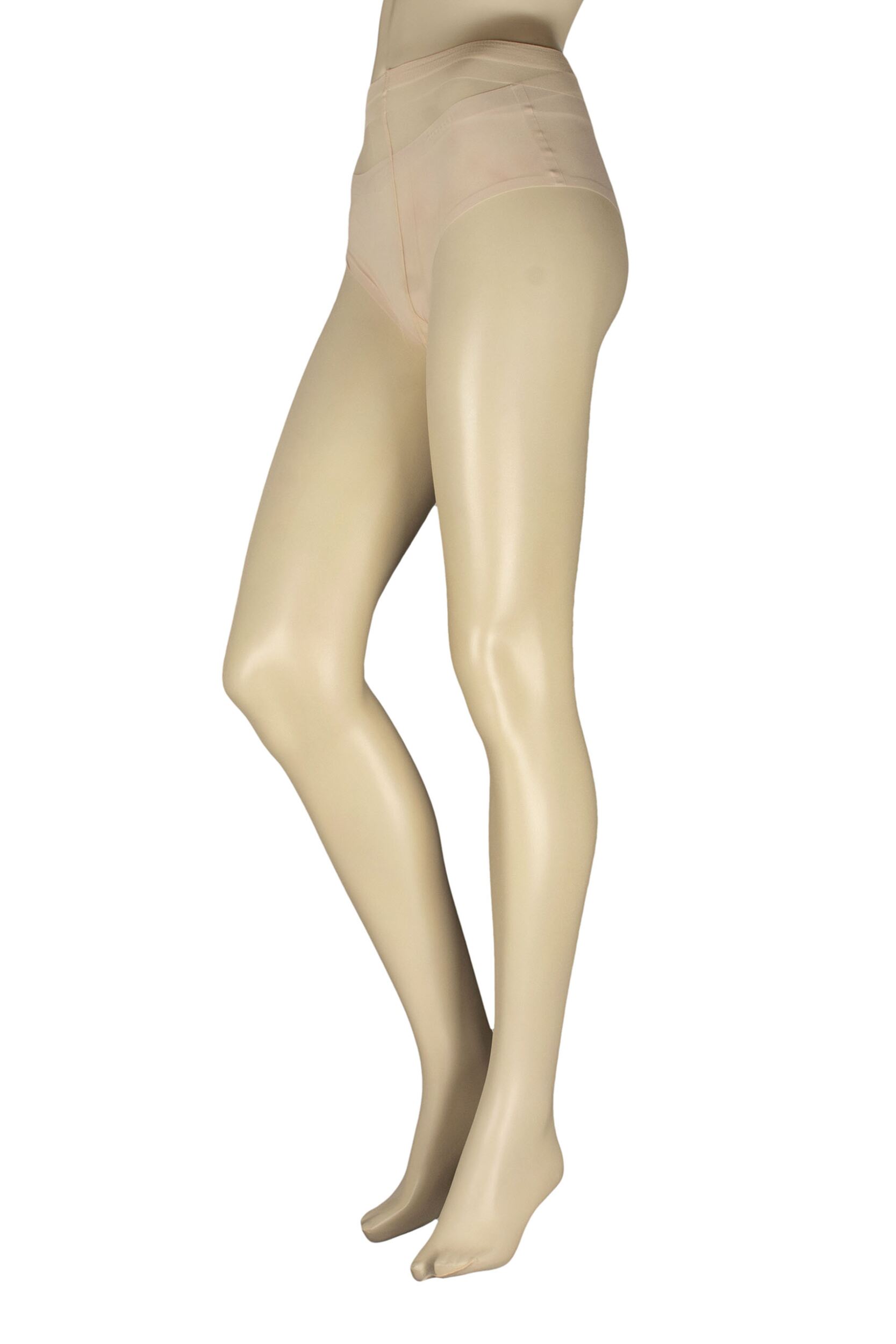 Women's 1 Pair Falke Shelina 12 Denier Ultra Transparent Tights With Shimmer Porcelain L
