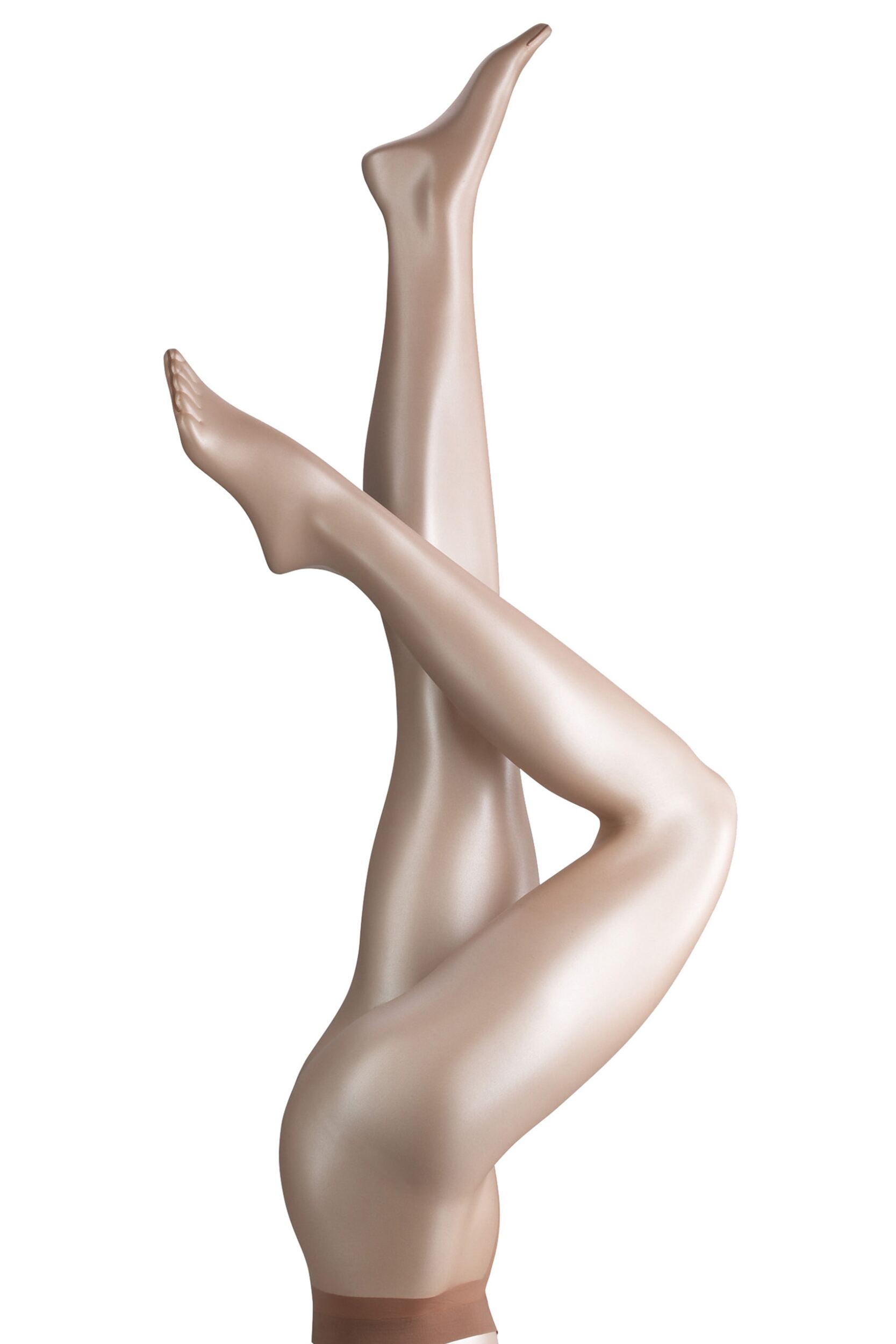 1 Pair Brazil Shelina 12 Denier Ultra Transparent Tights With Shimmer Ladies Large - Falke