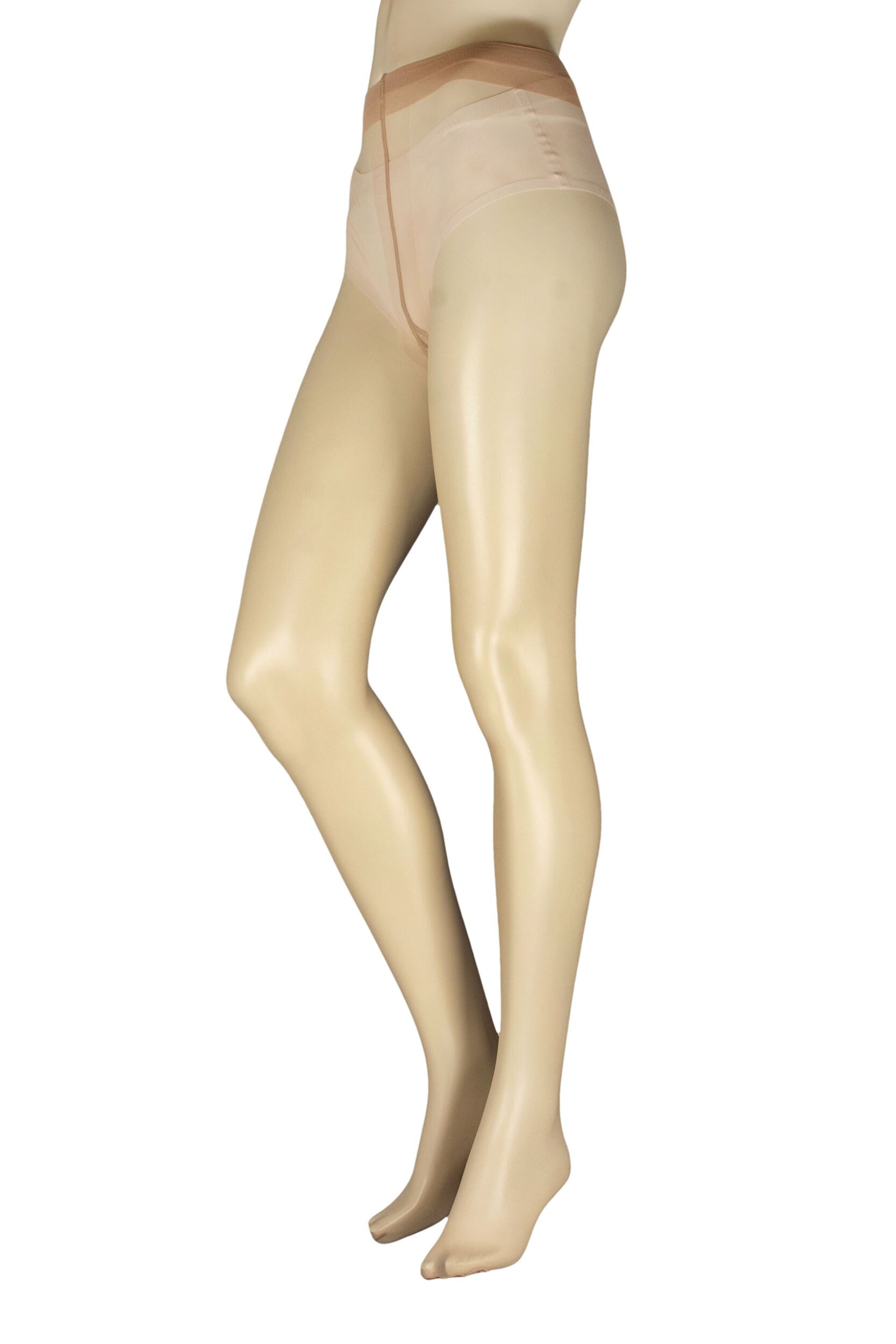 Women's 1 Pair Falke Shelina 12 Denier Ultra Transparent Tights With Shimmer Cocoon S