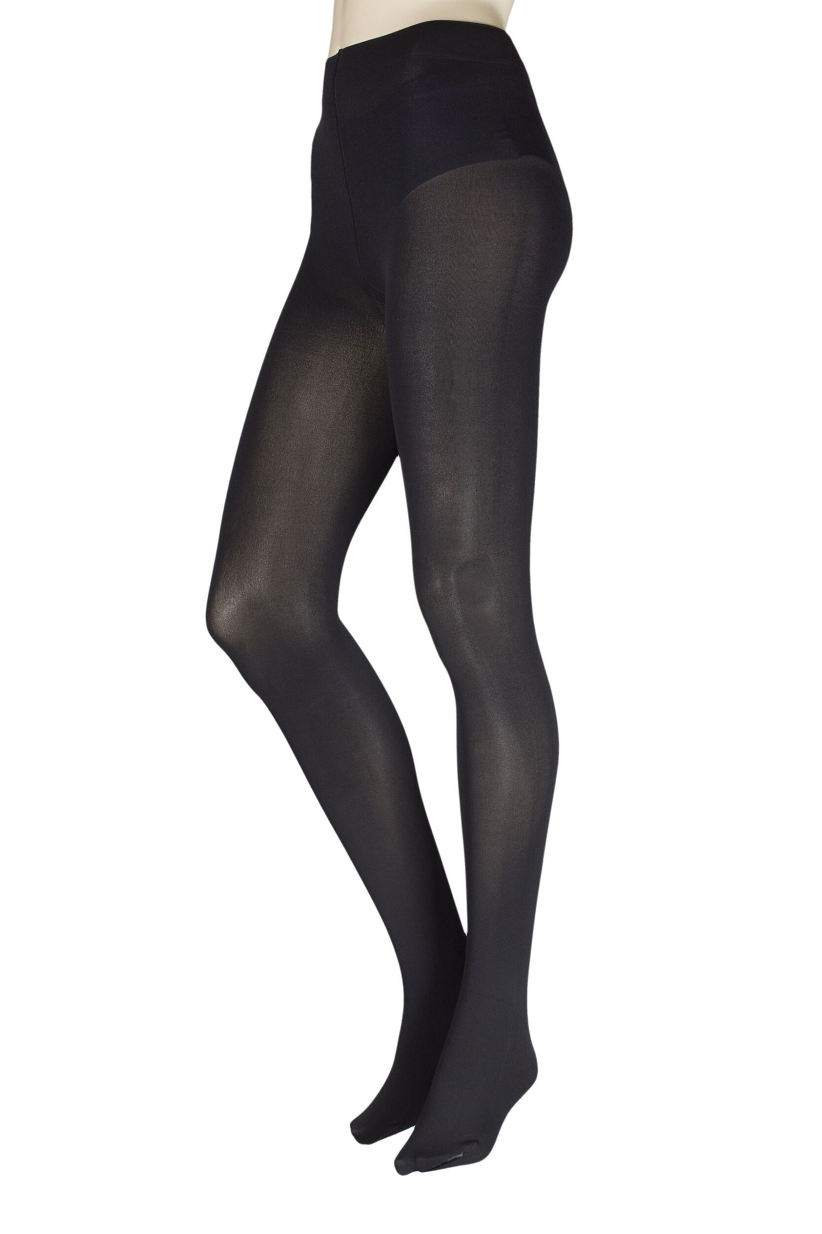 1 Pair Black Pure Matt 100 Tights Ladies Medium - Falke
