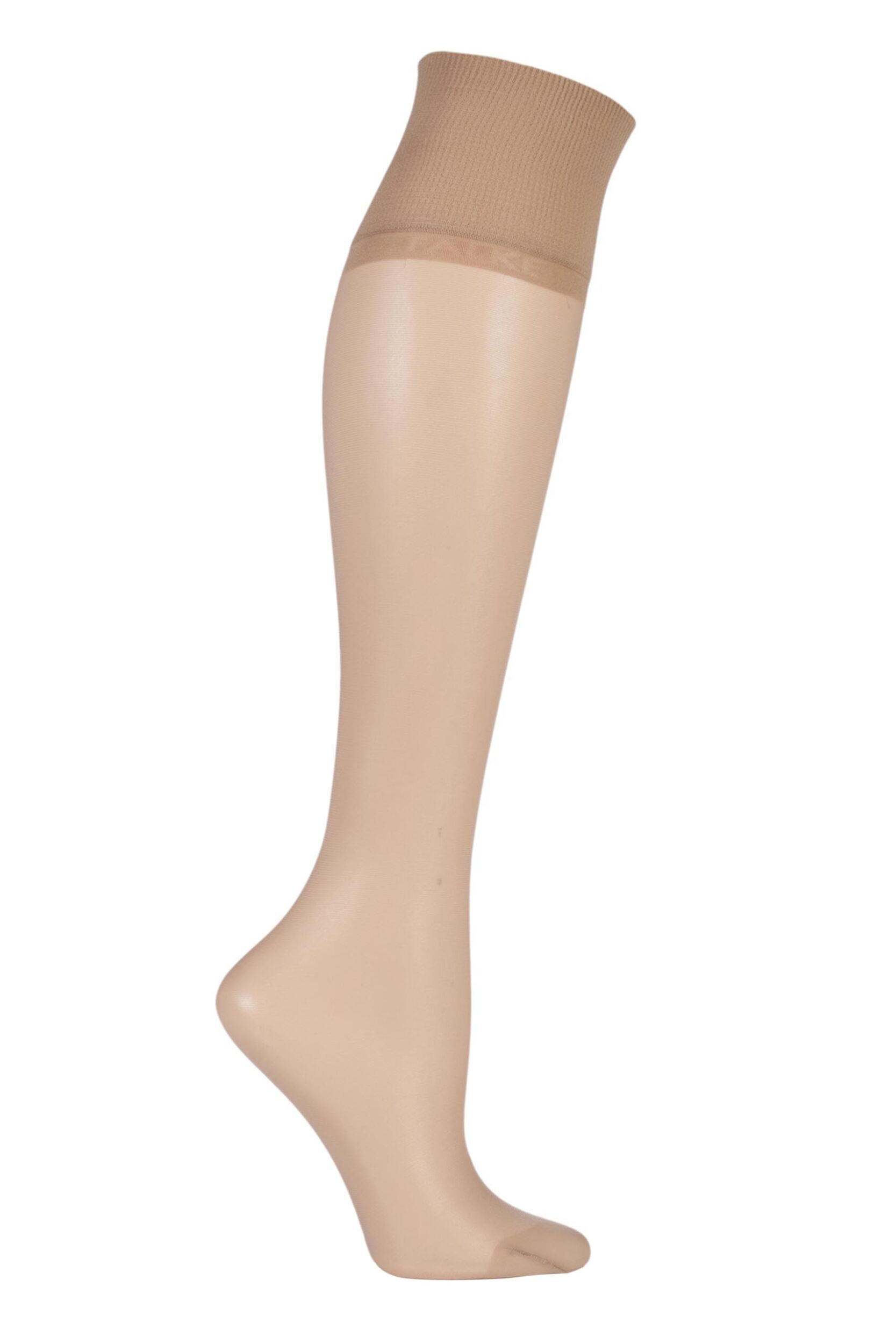 1 Pair Crystal Pure Matt 20 Knee Highs With Sensitive Top Ladies 2.5-5 Ladies - Falke