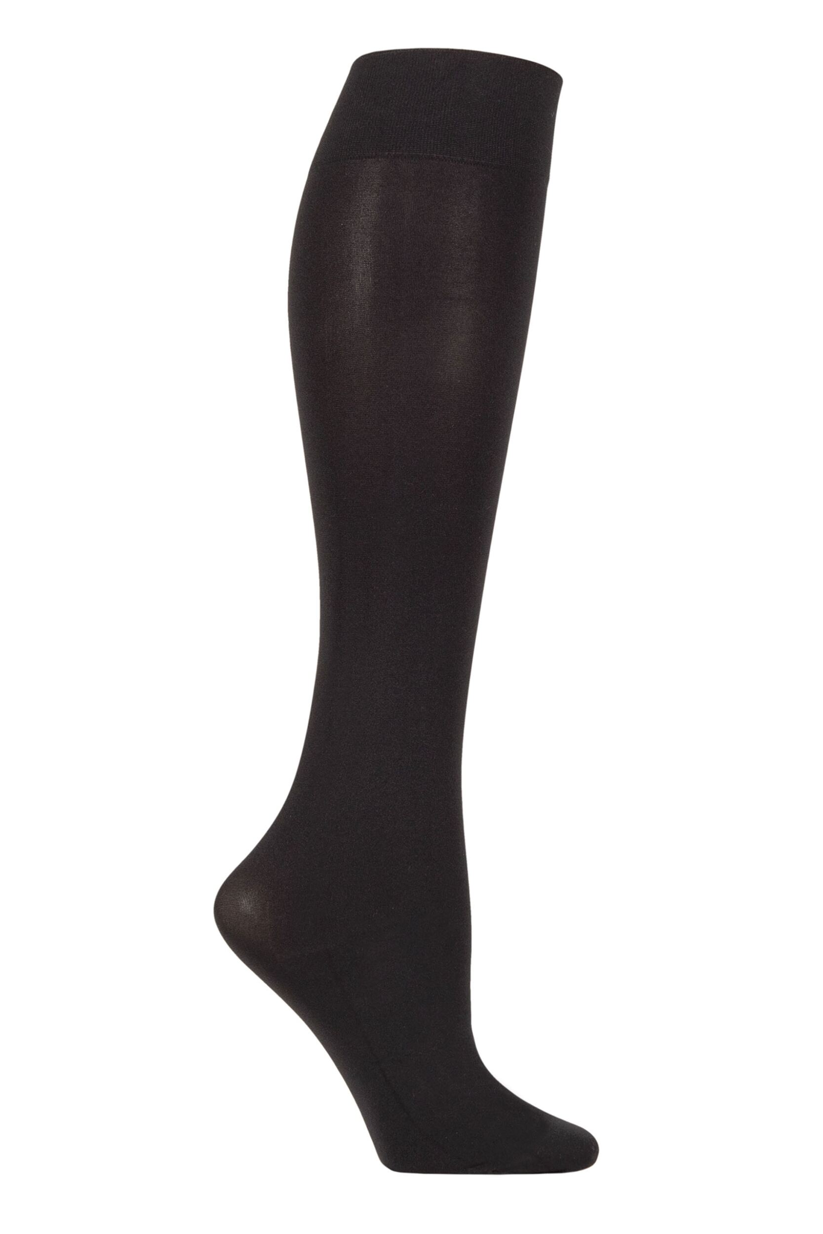 Women’s 1 Pair Falke Pure Matt 50 Knee High Socks Black 2.5-5 Women’s