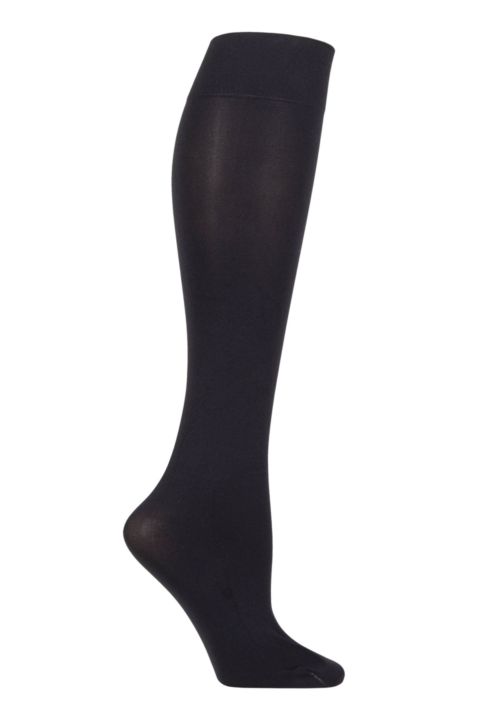 Women's 1 Pair Falke Pure Matt 50 Knee High Socks Marine 2.5-5 Women's