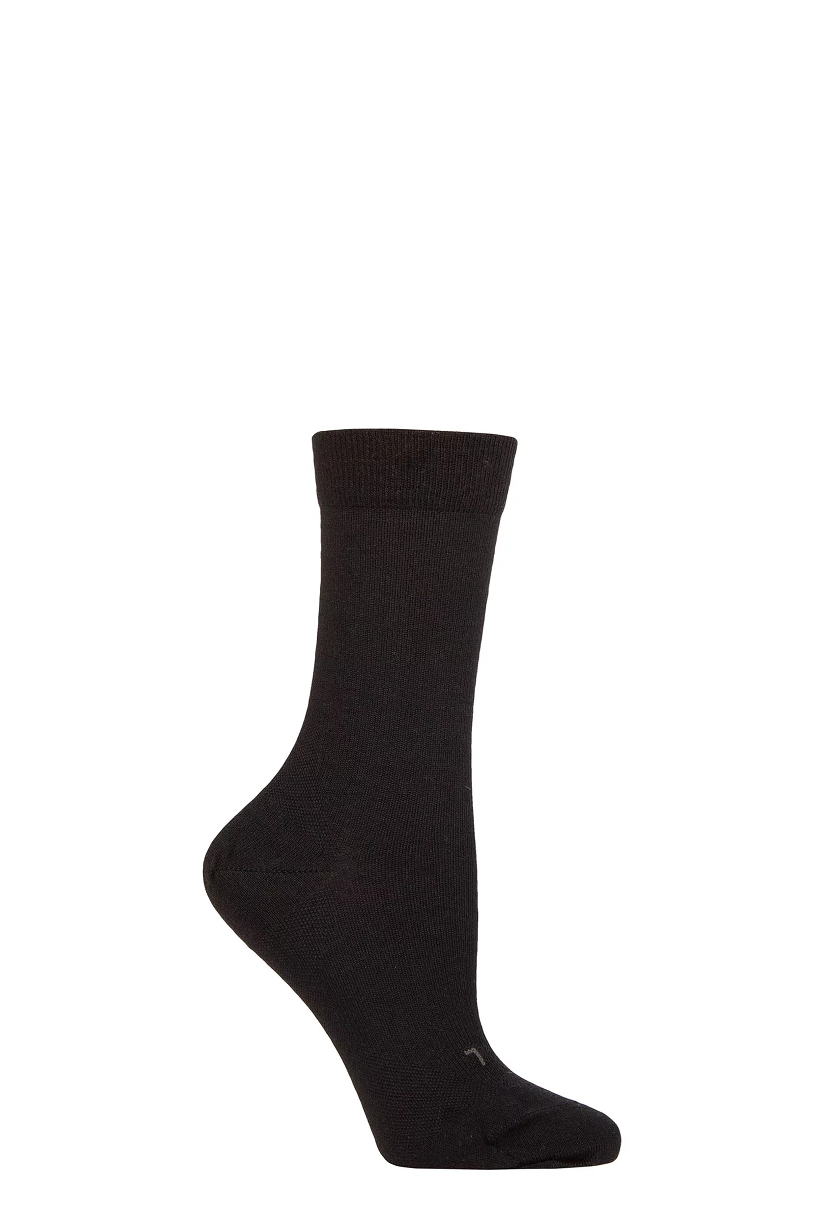 Women's 1 Pair Falke Stabilizing Wool Everyday Socks Black 7-8 Ladies