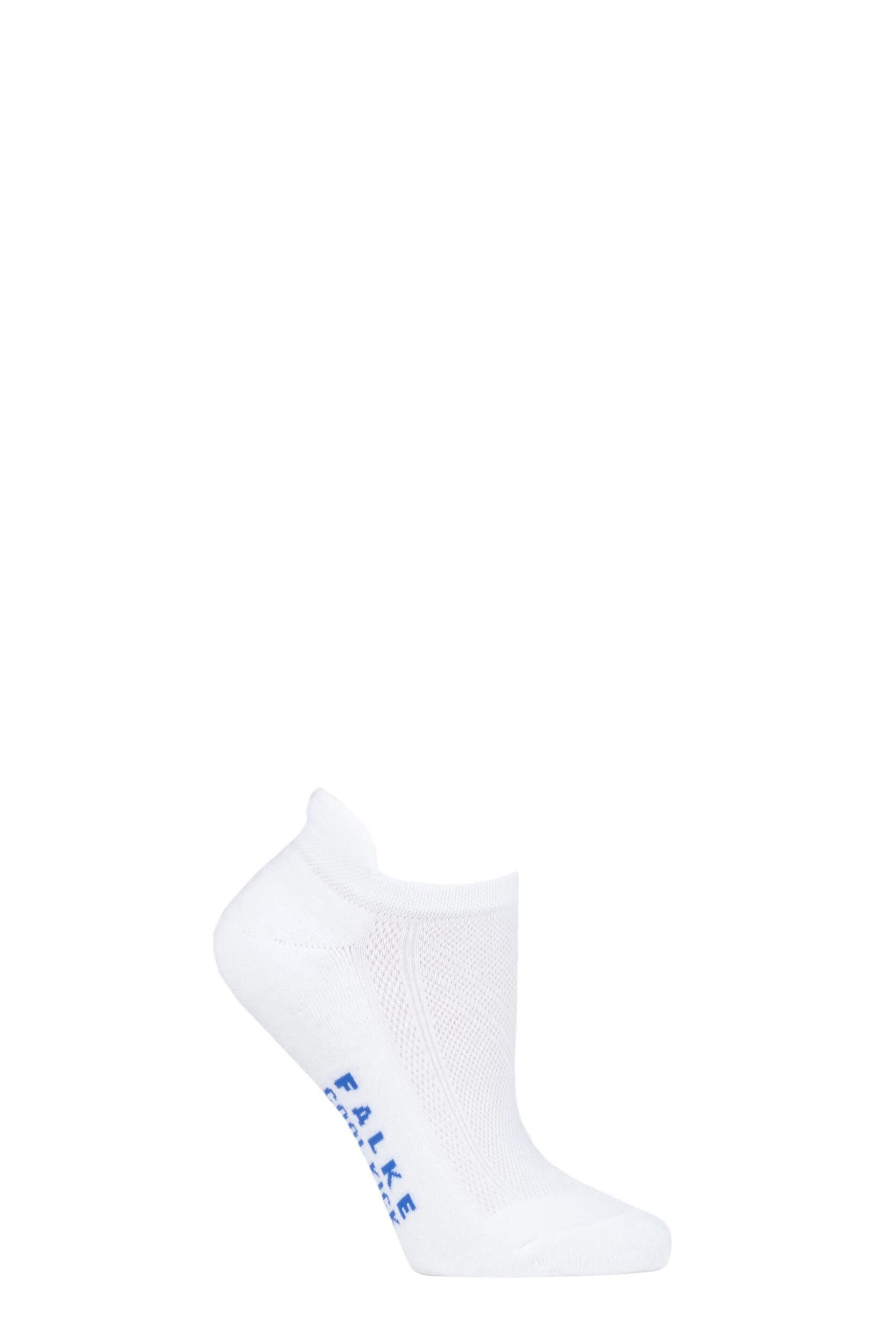 1 Pair White Cool Kick Cotton Sneaker Socks Ladies 2.5-3.5 Ladies - Falke