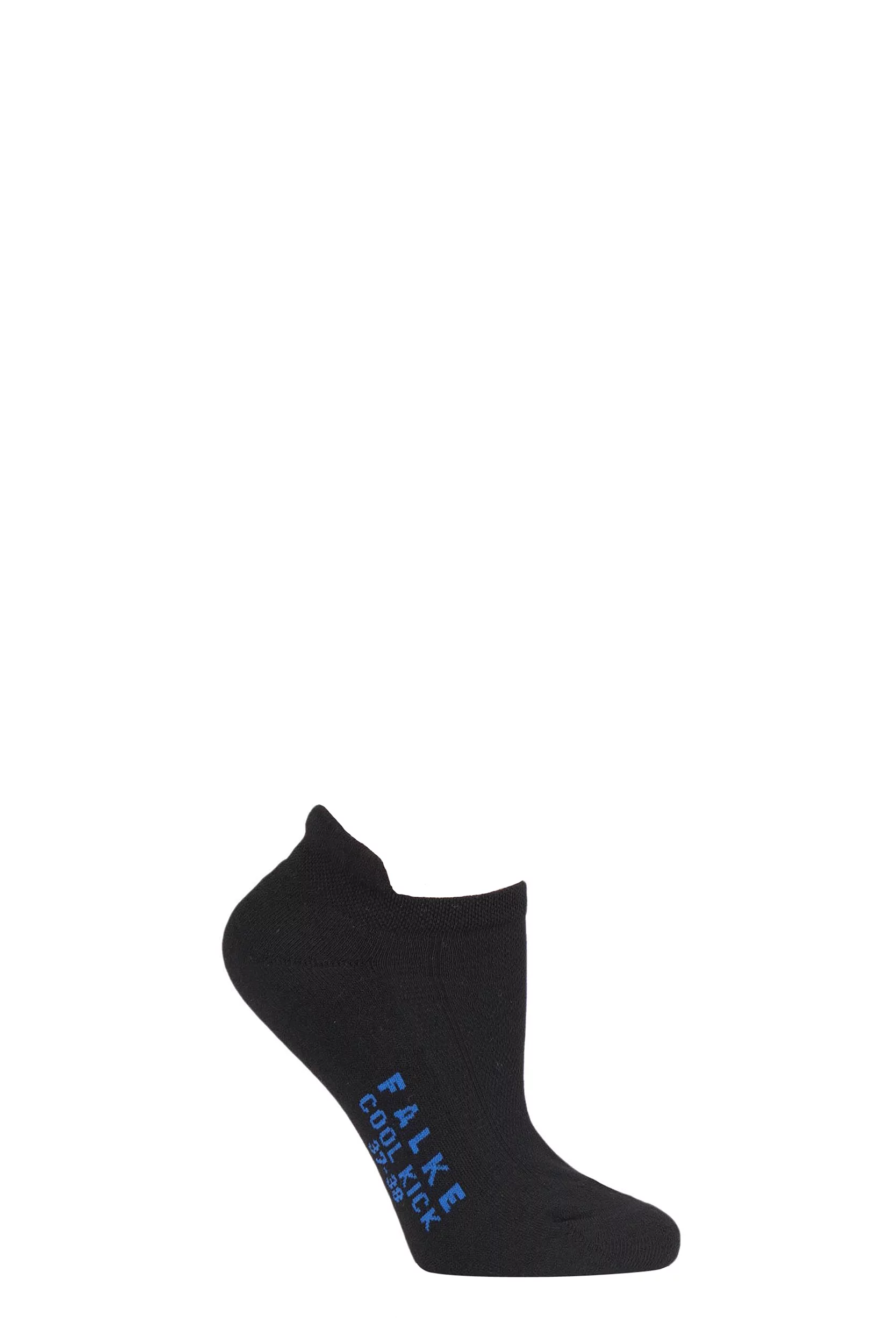 1 Pair Black Cool Kick Cotton Sneaker Socks Ladies 5.5-7 Ladies - Falke