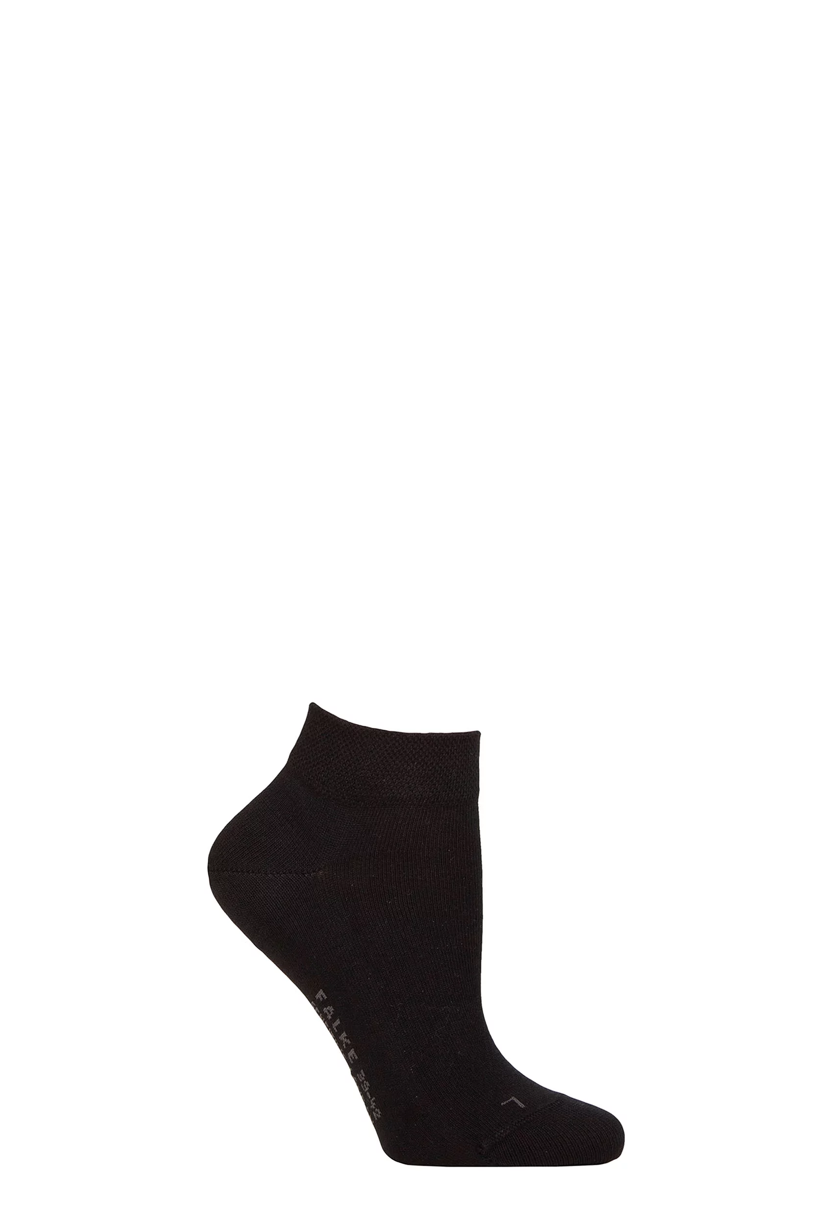 Women's 1 Pair Falke Sensitive London Gentle Grip Cotton Sneaker Socks Black 2.5-5 Ladies