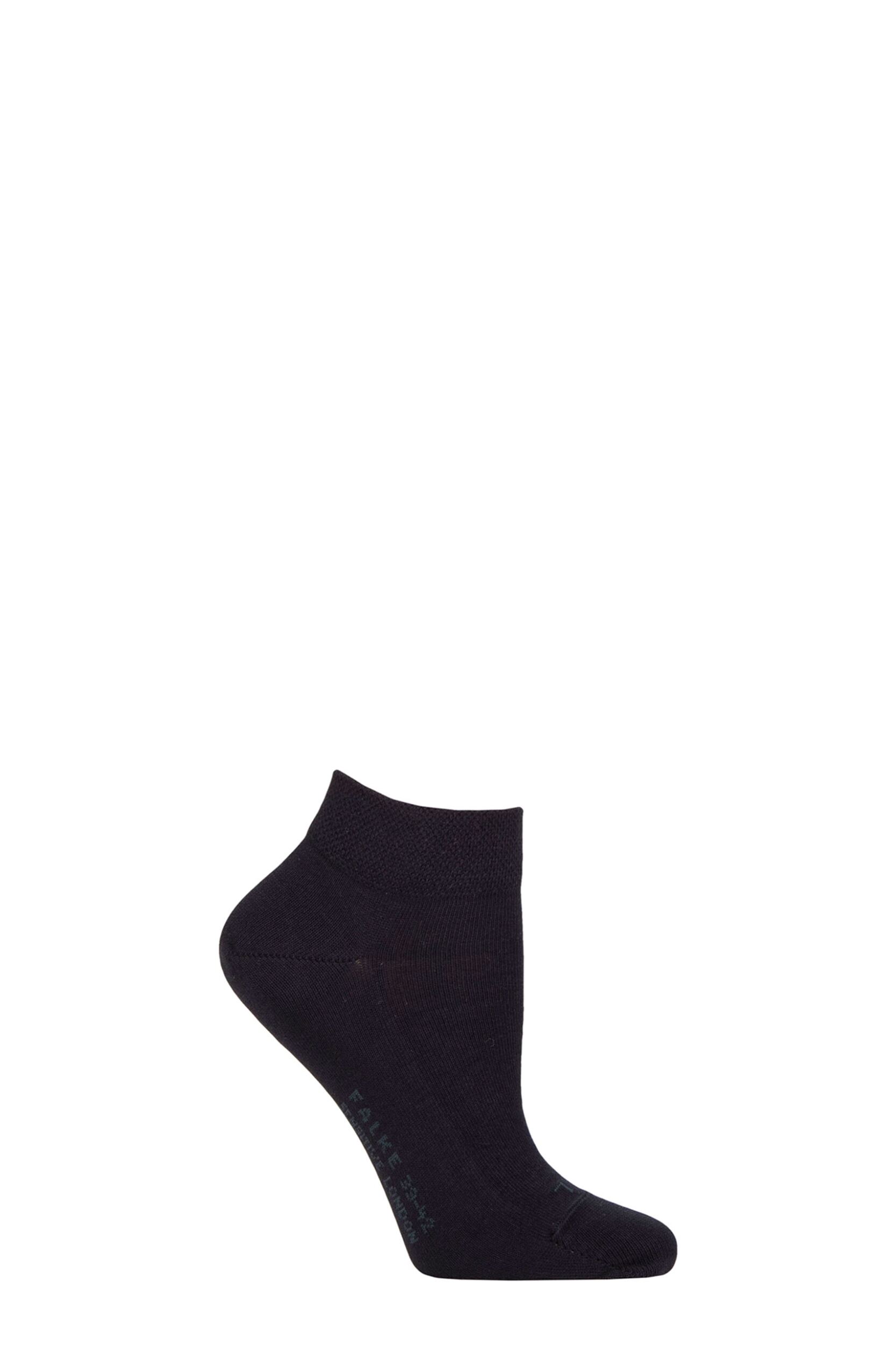 Women's 1 Pair Falke Sensitive London Gentle Grip Cotton Sneaker Socks Dark Navy 5.5-8 Ladies