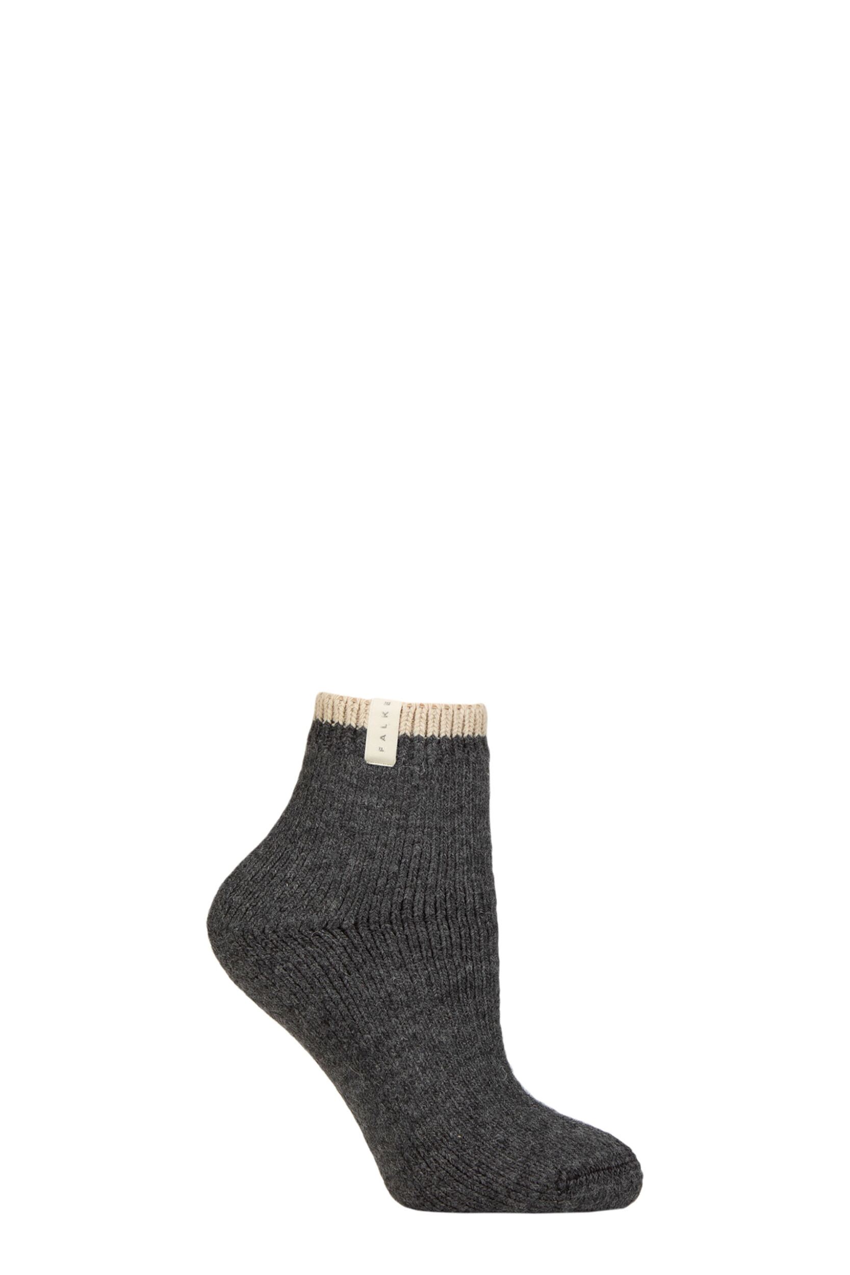 Women’s 1 Pair Falke Cosy Plush Wool and Alpaca Socks Anthracite 5.5-8 Ladies
