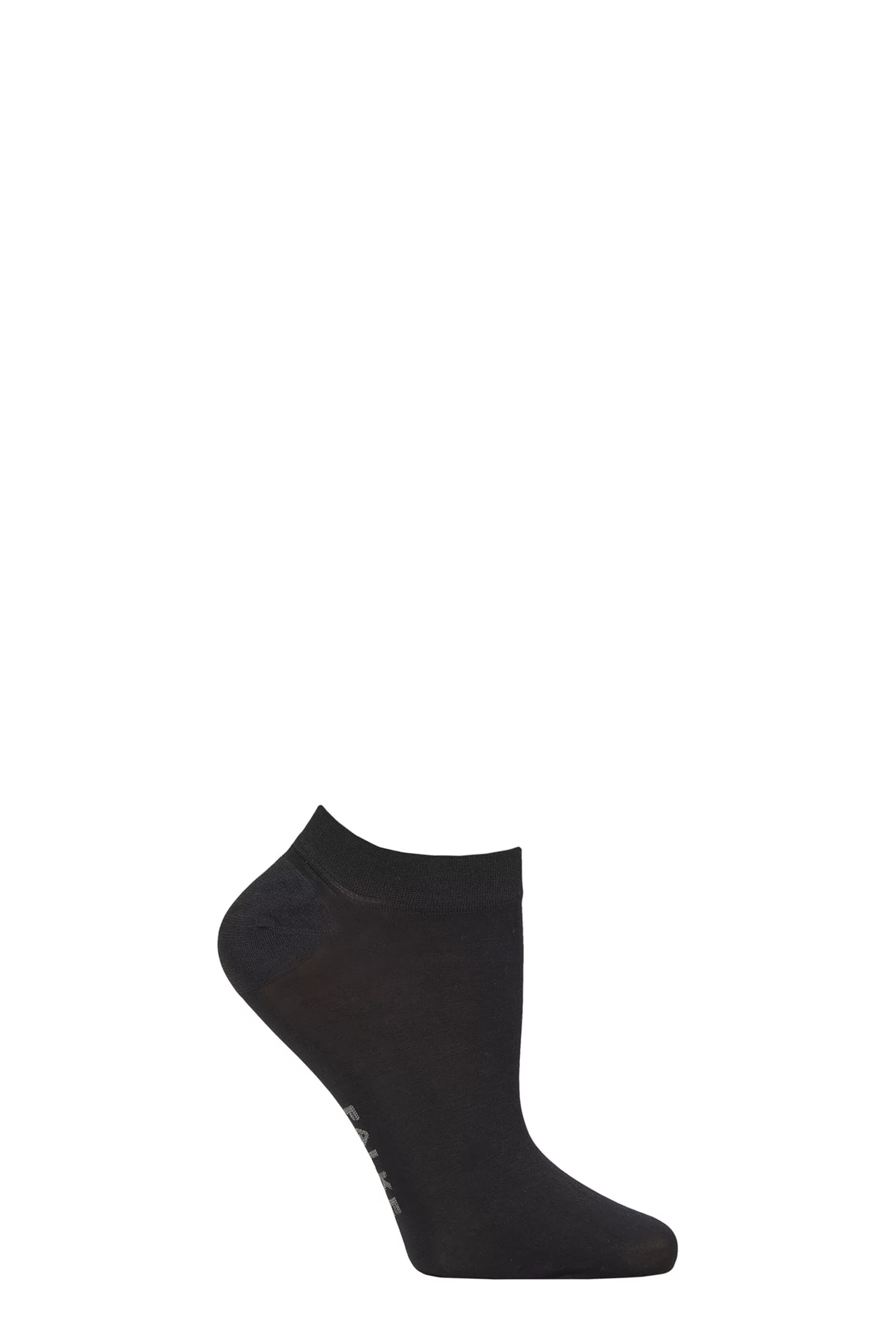Women's 1 Pair Falke Fine Softness Modal Trainer Socks Graphite 5.5-8 Women'