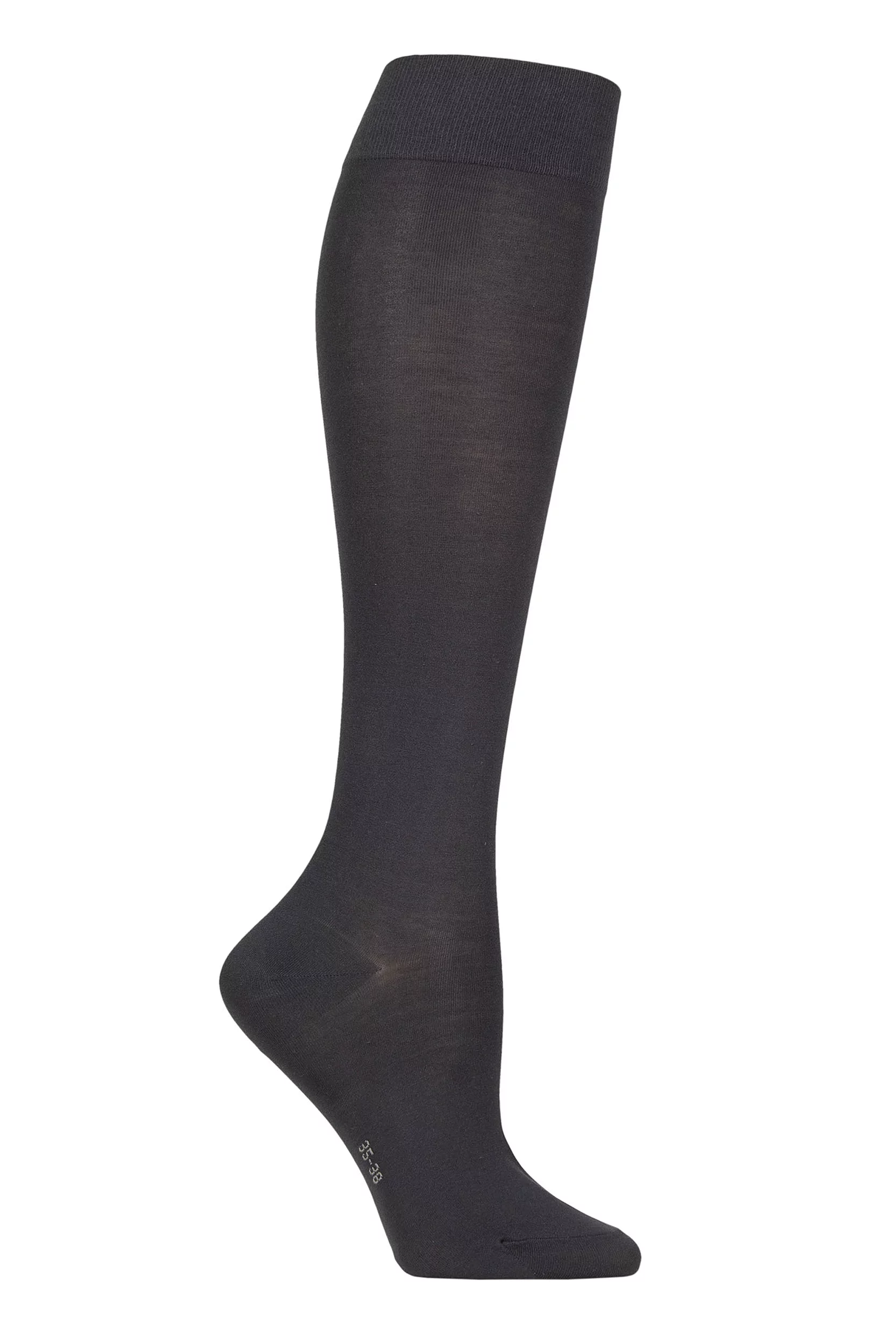 Women's 1 Pair Falke Cotton Touch Knee High Socks Graphite 5.5-8 Women'