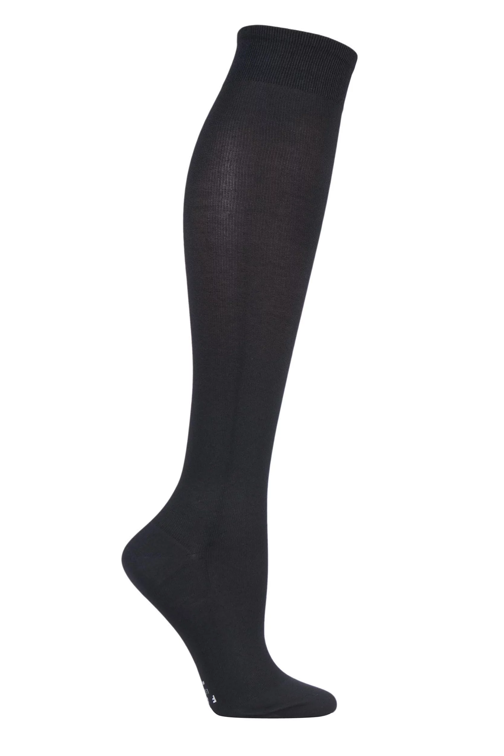 1 Pair Black Strong Leg Energizer Compression Socks Ladies 5.5-6.5 Ladies (Calf Width 35-40cm) - Falke