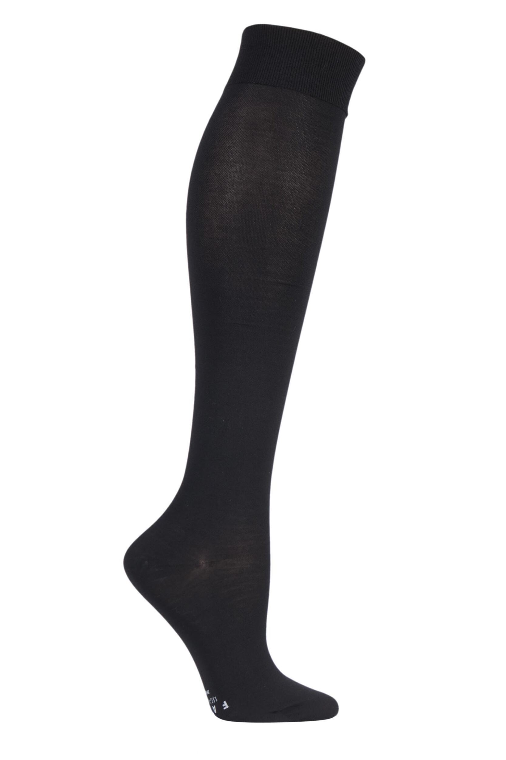 1 Pair Black Medium Leg Vitalizer Compression Socks Ladies 7-8 Ladies - Falke