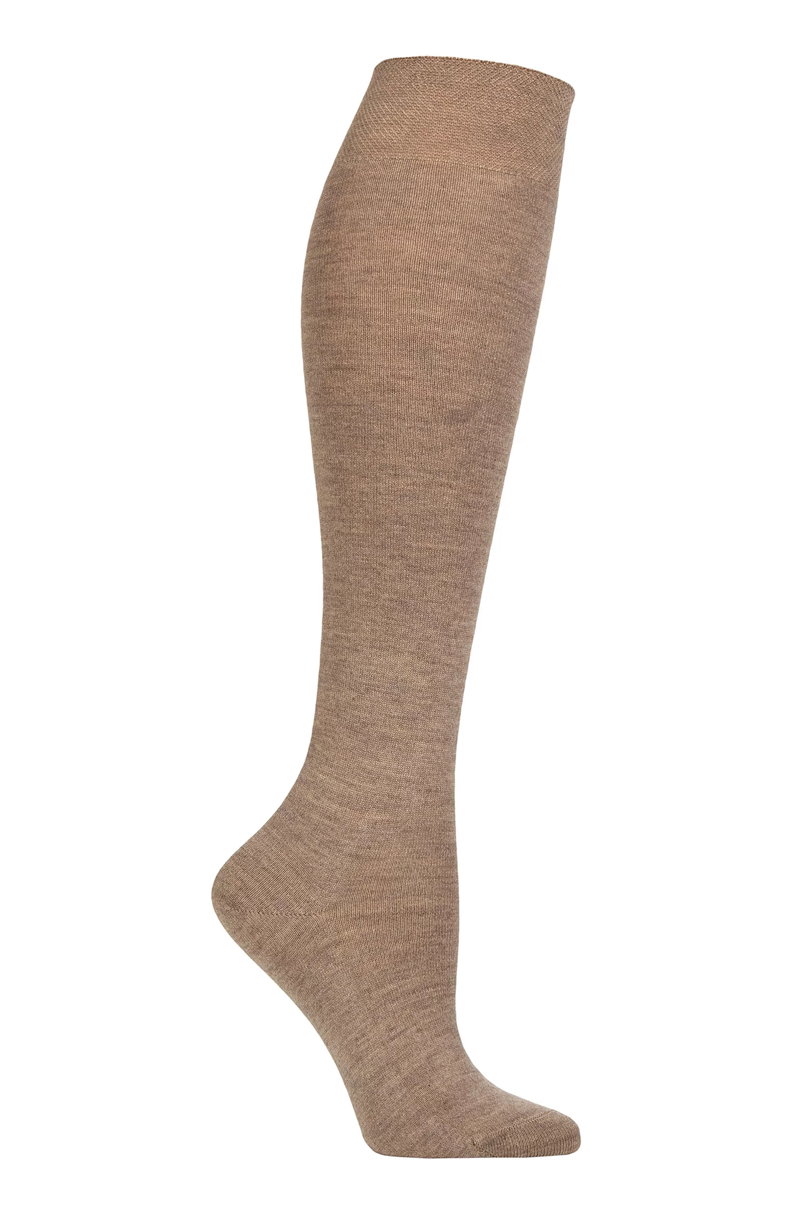 Women's 1 Pair Falke No 1 85% Cashmere Knee High Socks Nutmeg Melange 2.5-3.5 Ladies