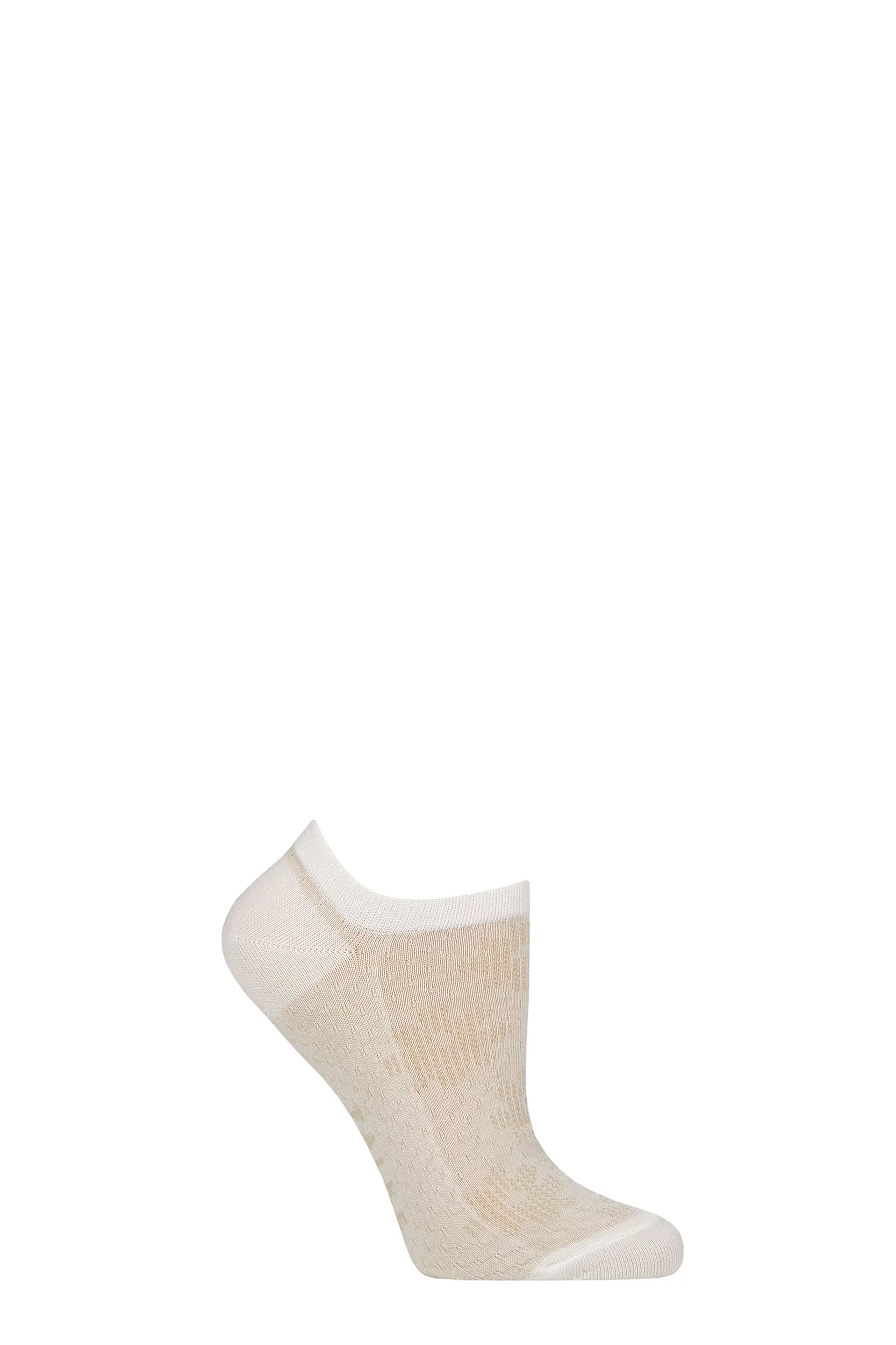 Women's 1 Pair Falke Active Breeze Floral Trainer Socks White 5.5-8 Women'