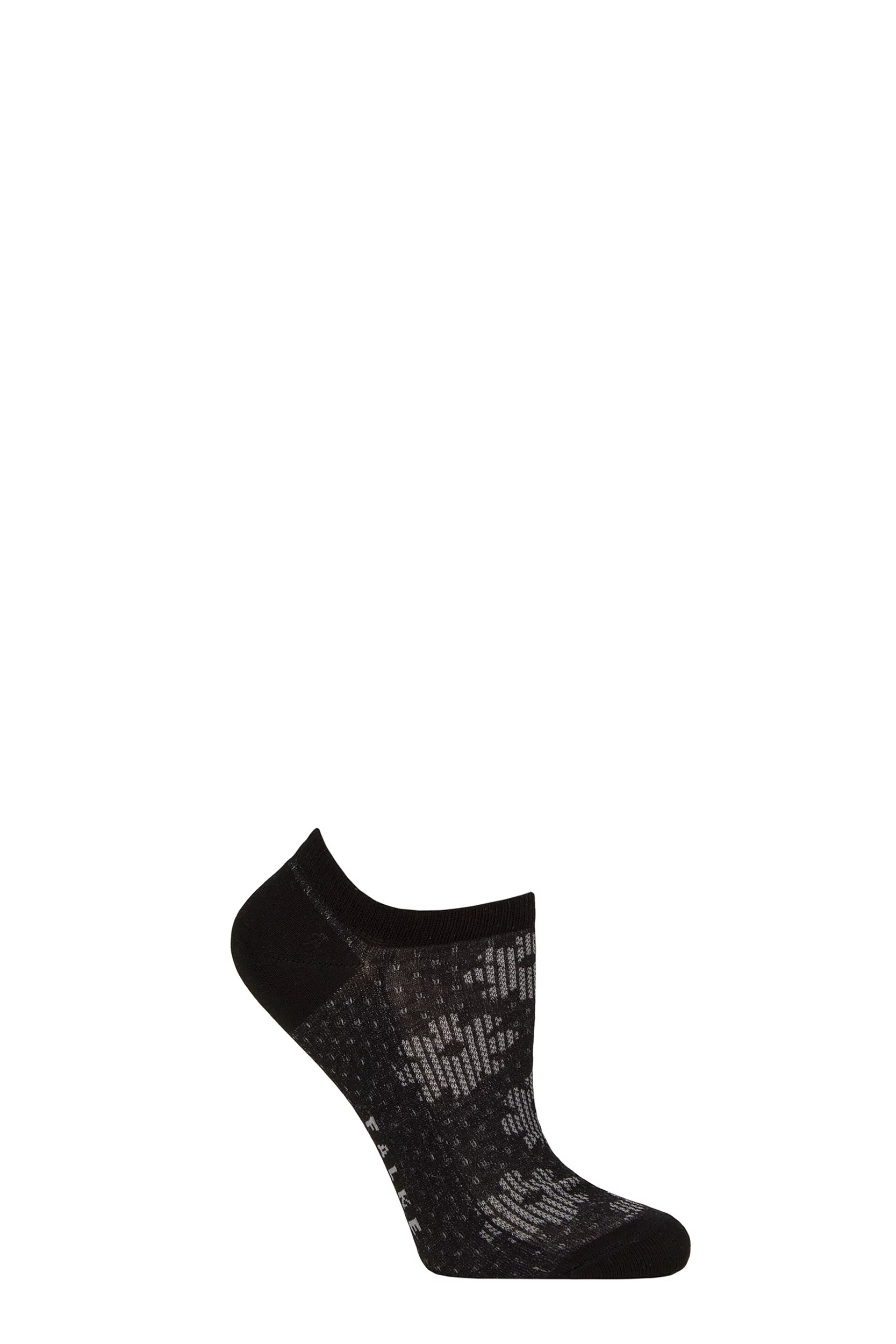 Women's 1 Pair Falke Active Breeze Floral Trainer Socks Black 5.5-8 Women'