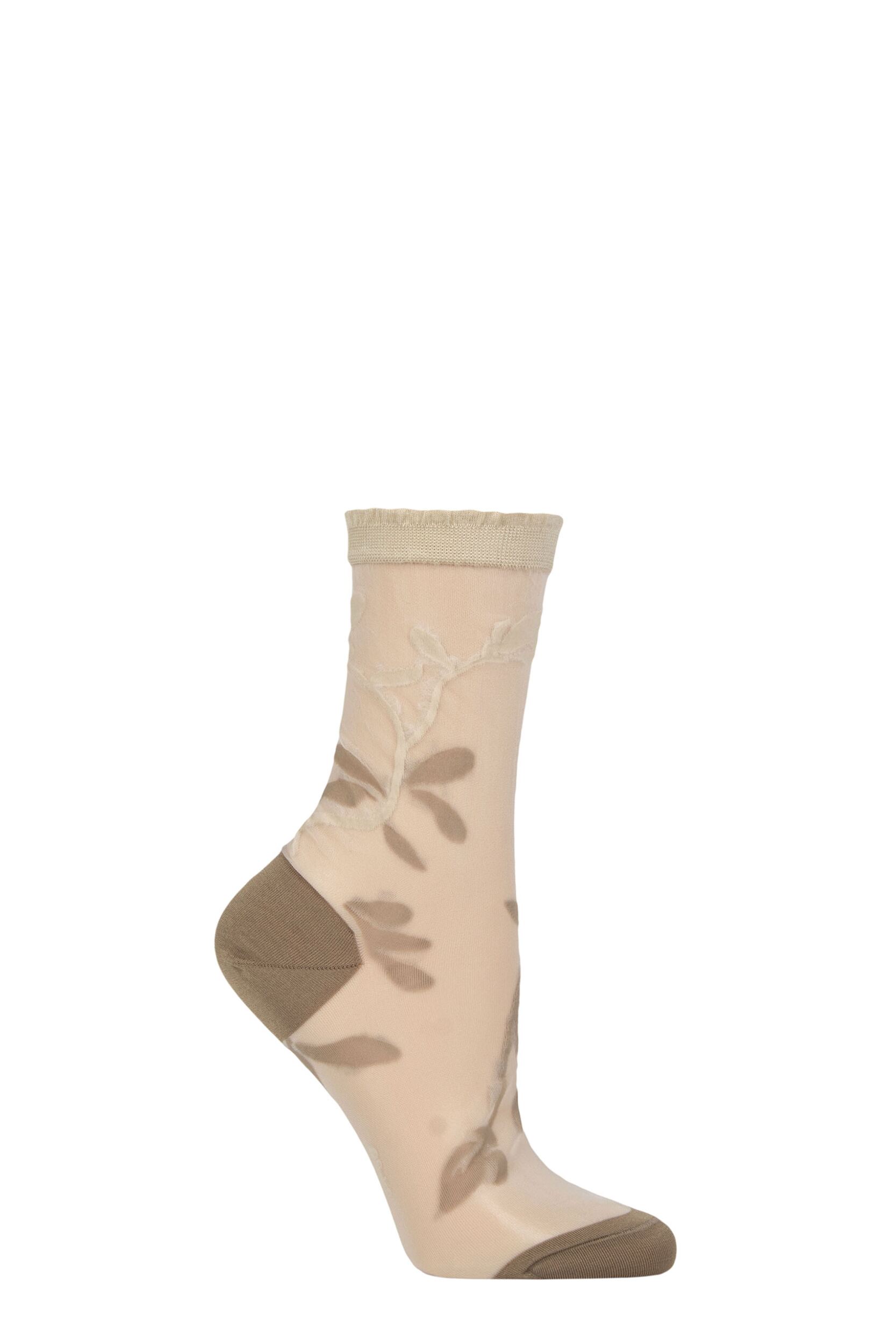 Women’s 1 Pair Falke Garden Villa Cotton Socks Sesame 41-42