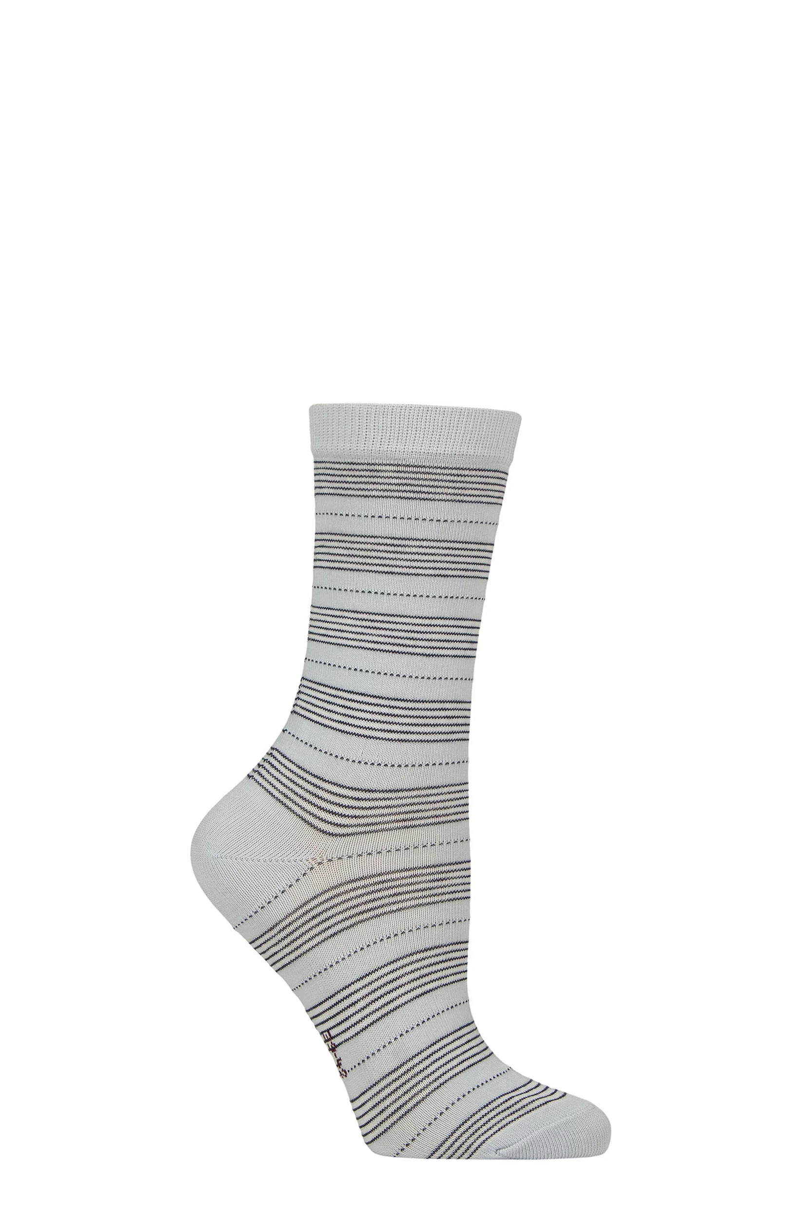 Women's 1 Pair Falke Stripe Uniform Cotton Socks Light Blue 35