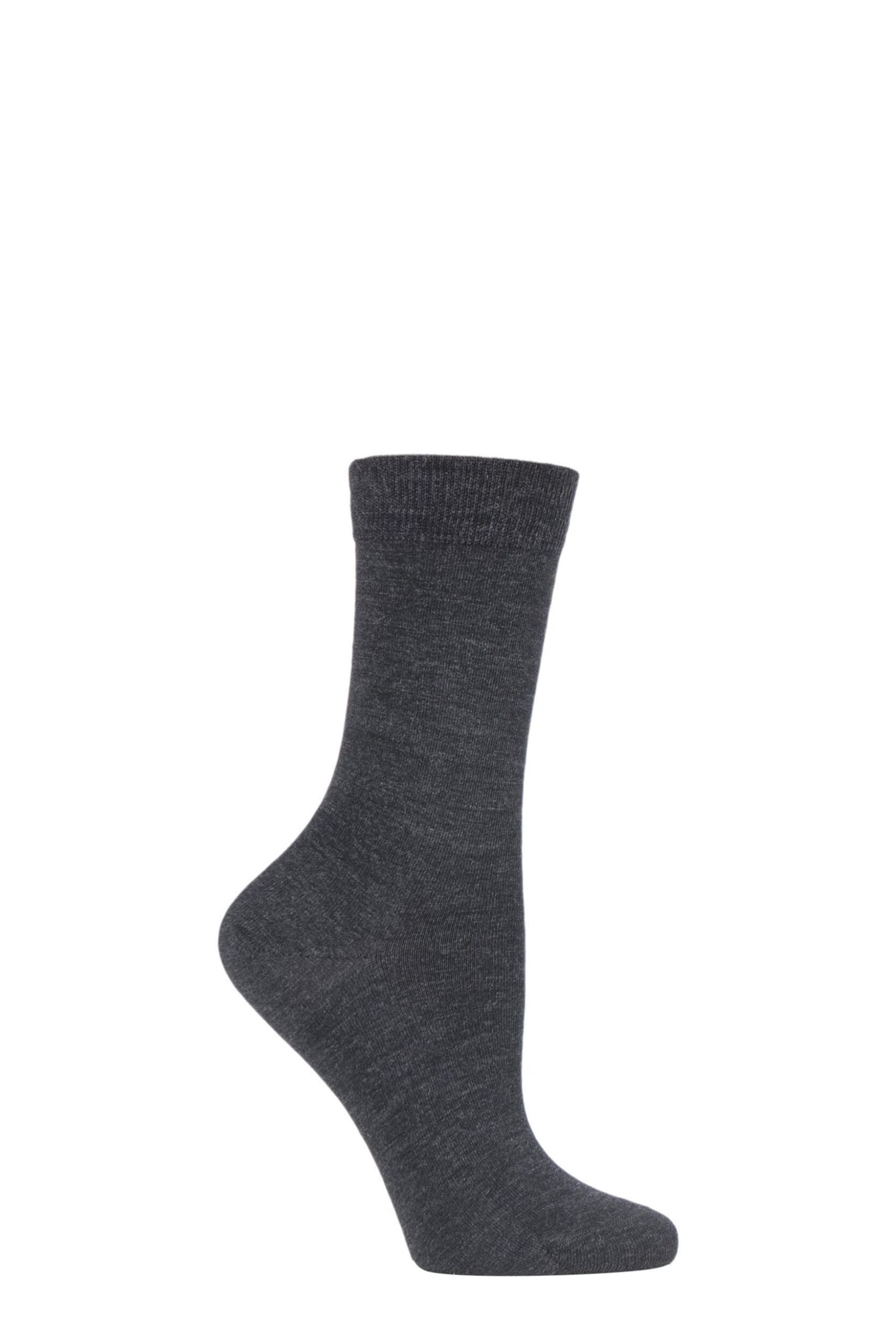 1 Pair Anthracite Soft Merino Wool Socks Ladies 4-5 Ladies - Falke