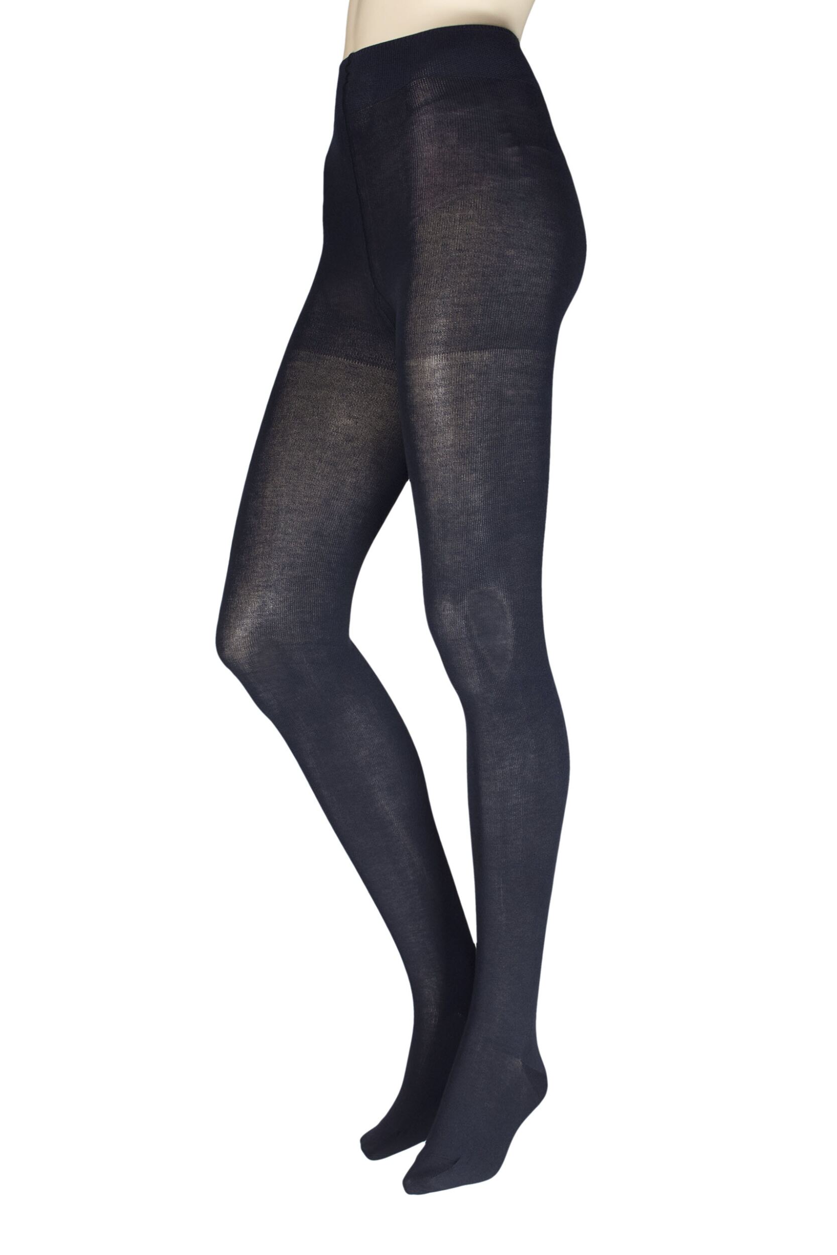 Women's 1 Pair Falke Family Combed Cotton Tights Dark Navy Medium