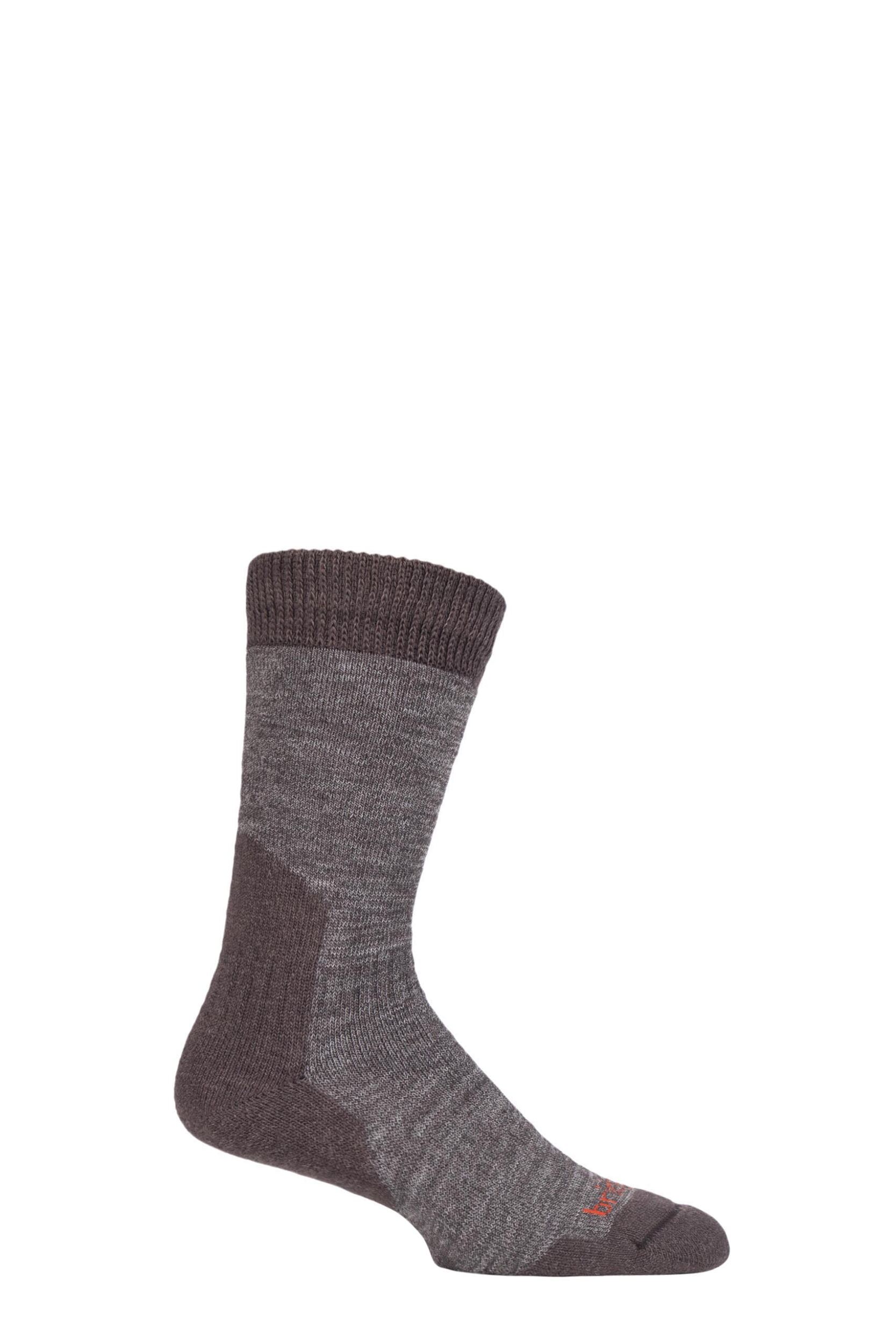 1 Pair Chestnut Comfort Summit Socks For Comfort And Warmth Men's 6-8.5 Mens - Bridgedale