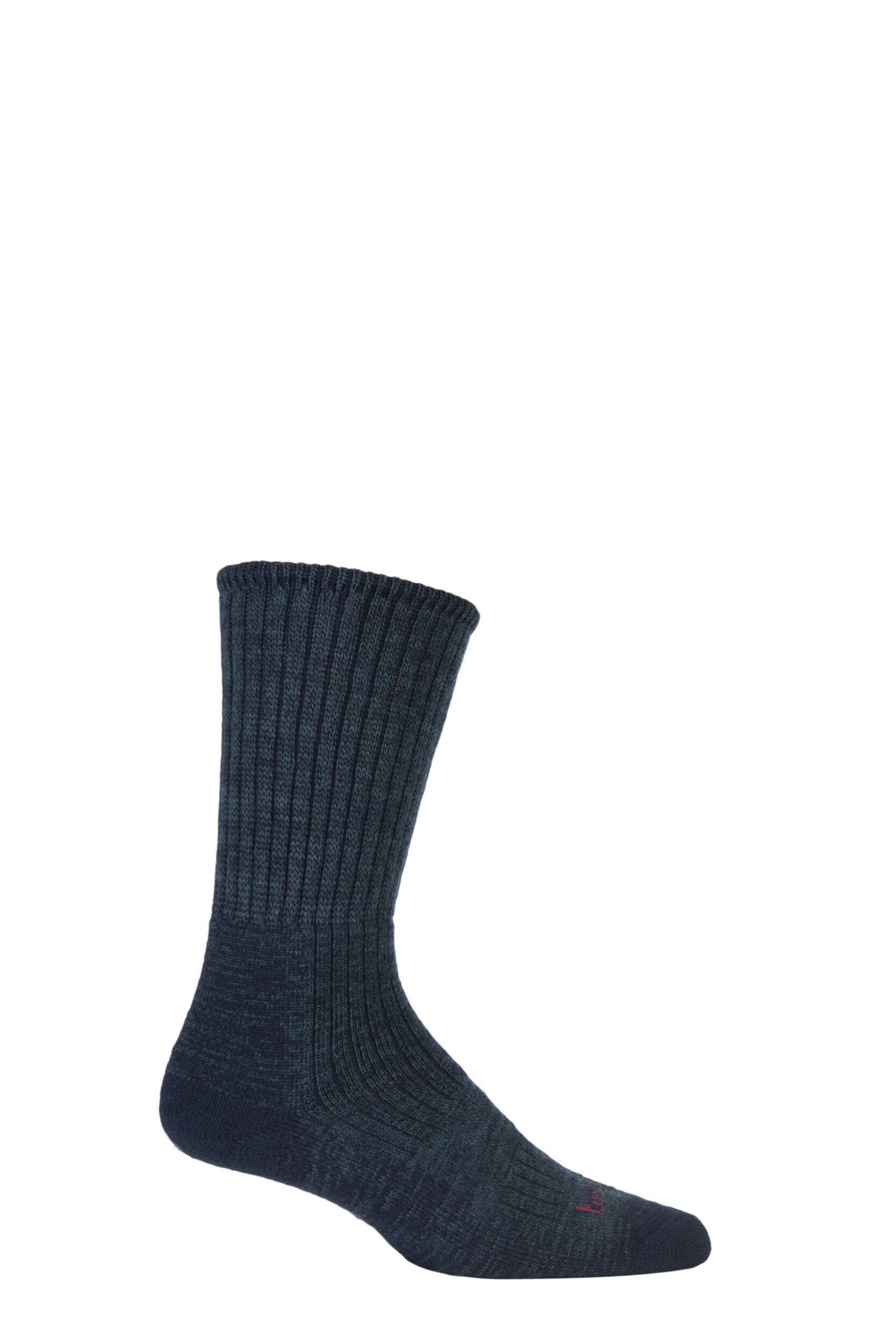 1 Pair Navy Comfort Trekker Socks For All Day Trekking and Hiking Men's 12+ Mens - Bridgedale