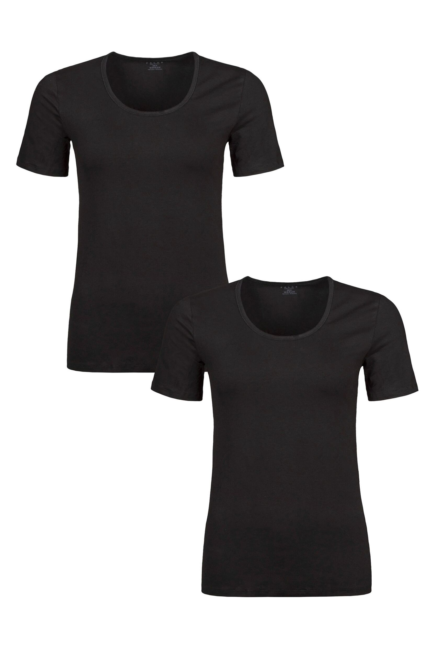 Women's 2 Pack Falke Daily Comfort Cotton T-Shirts Black XXL