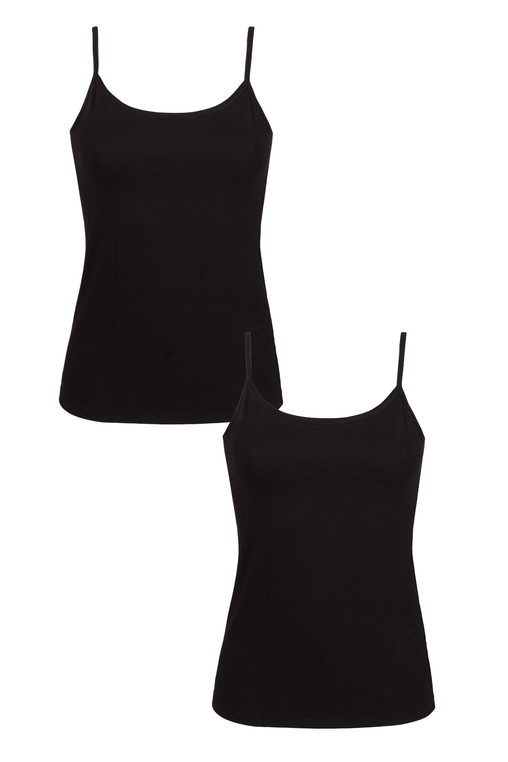 Women’s 2 Pack Falke Daily Comfort Cotton Vest Top Black Extra Small