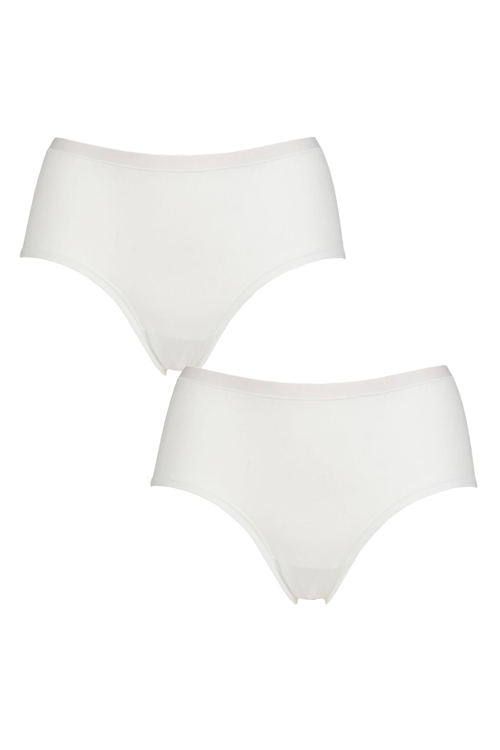 Image of Women's 2 Pack Falke Daily Comfort Cotton Hipster Briefs White L