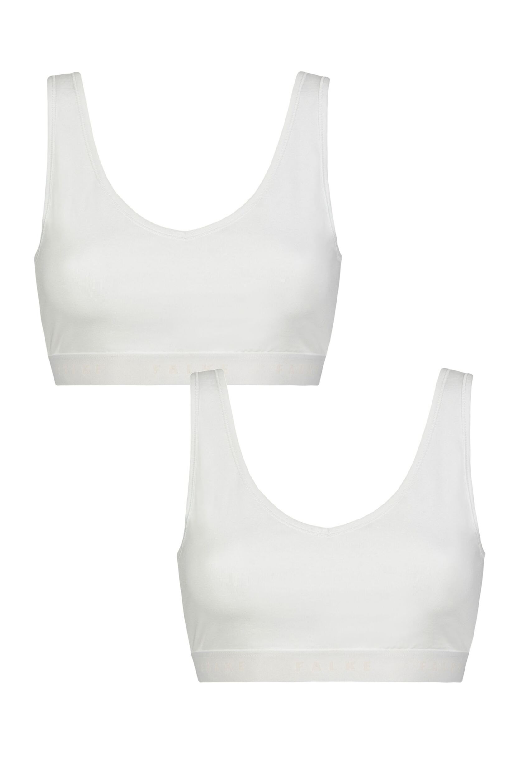 Women's 2 Pack Falke Daily Comfort Cotton Bralette White S